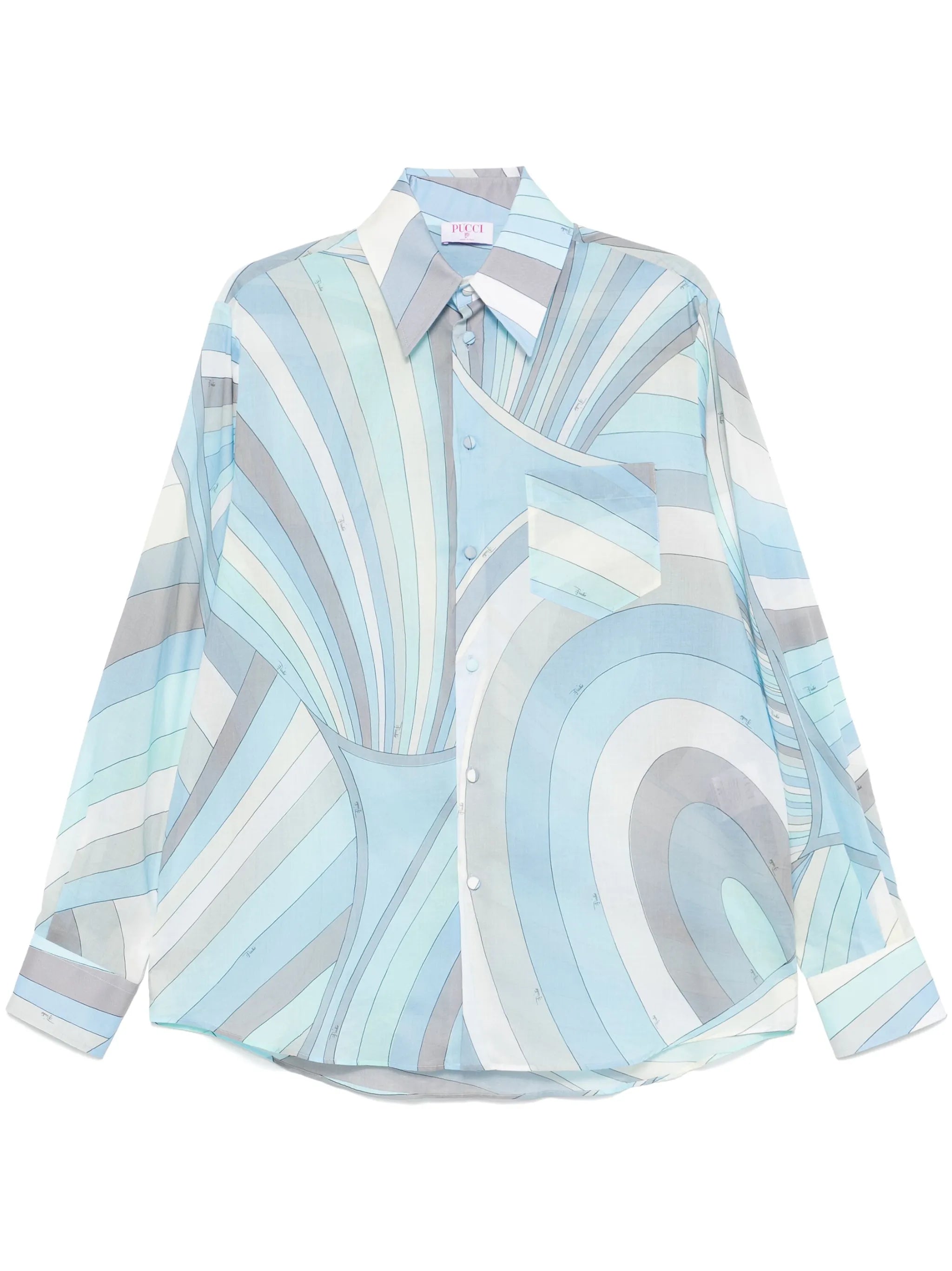 Iride-print cotton shirt
