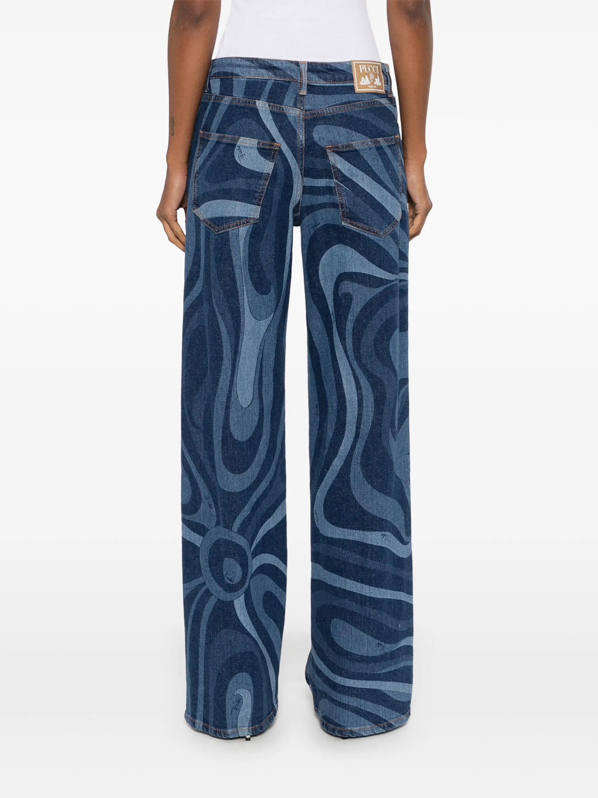 Marmo-print jeans