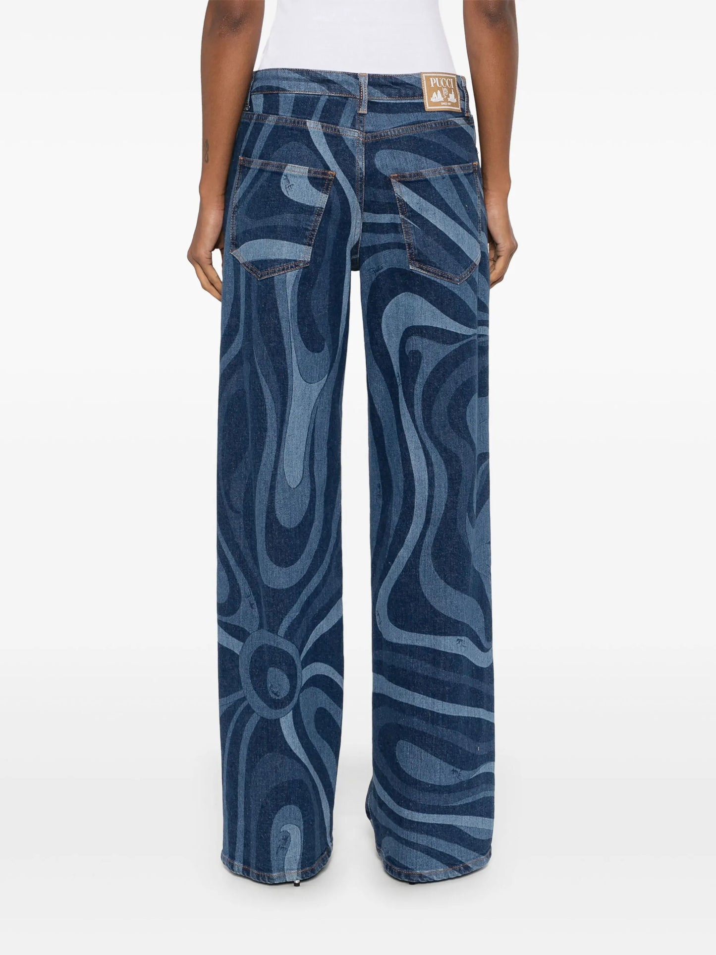Marmo-print jeans