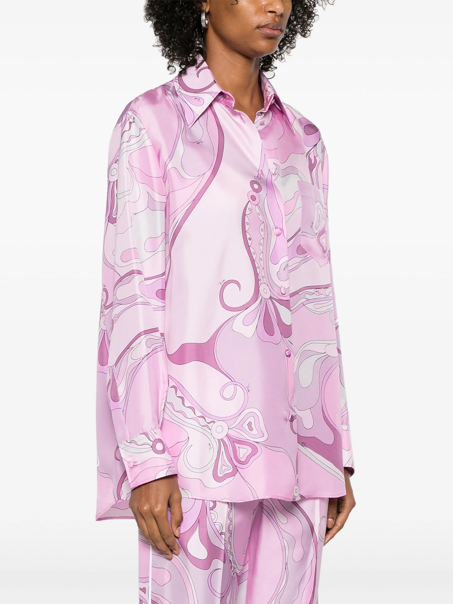 Orchidee-print shirt