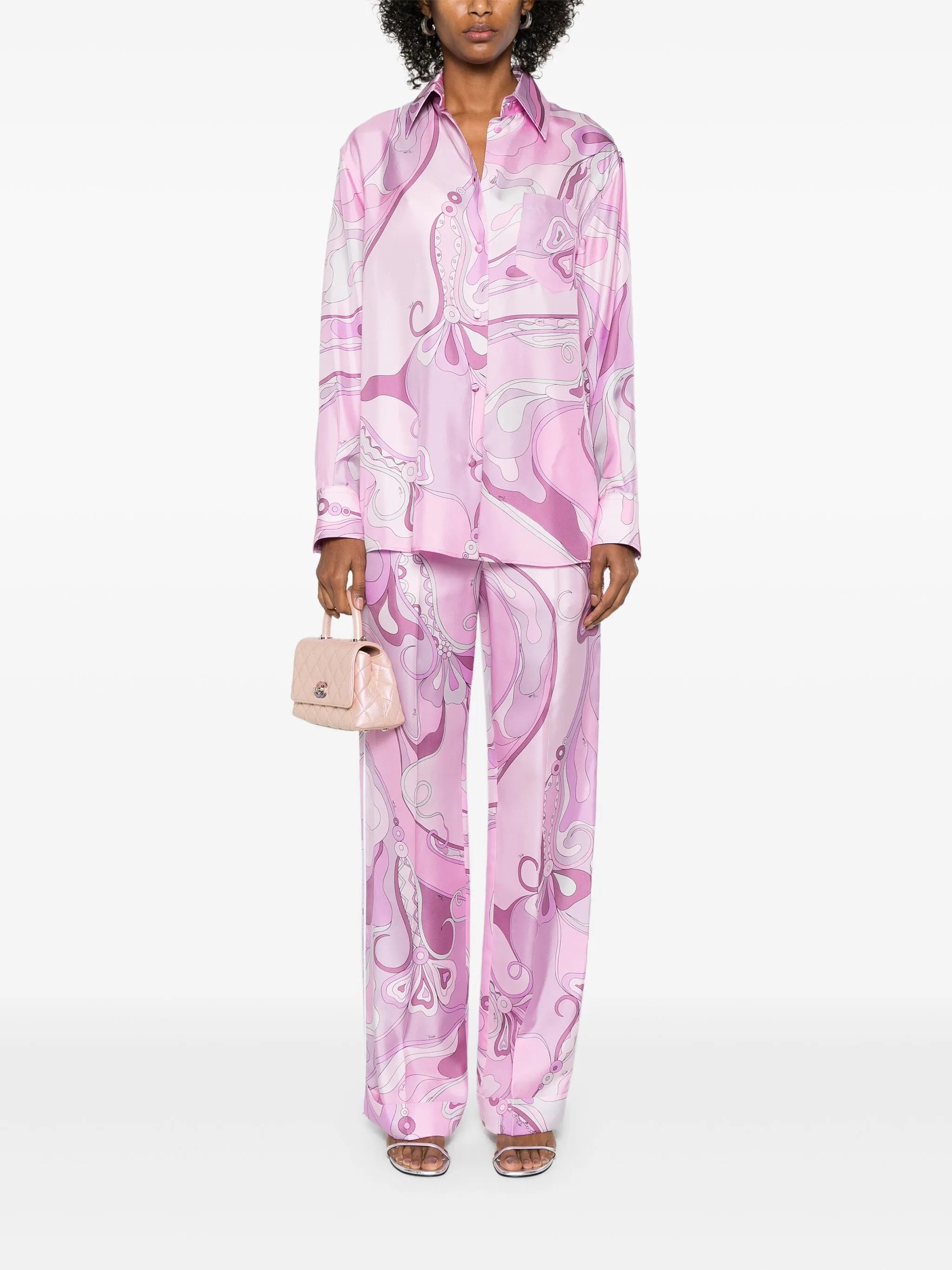 Orchidee-print shirt