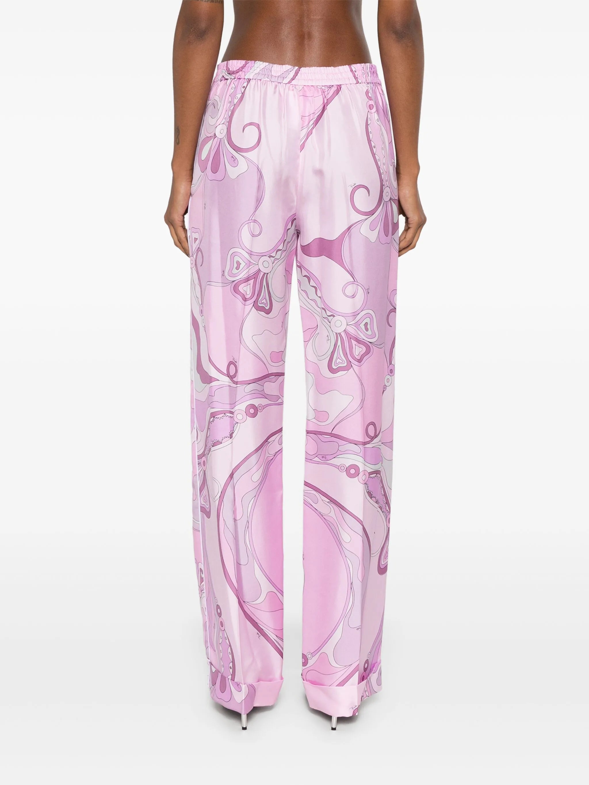 Orchidee-print trousers