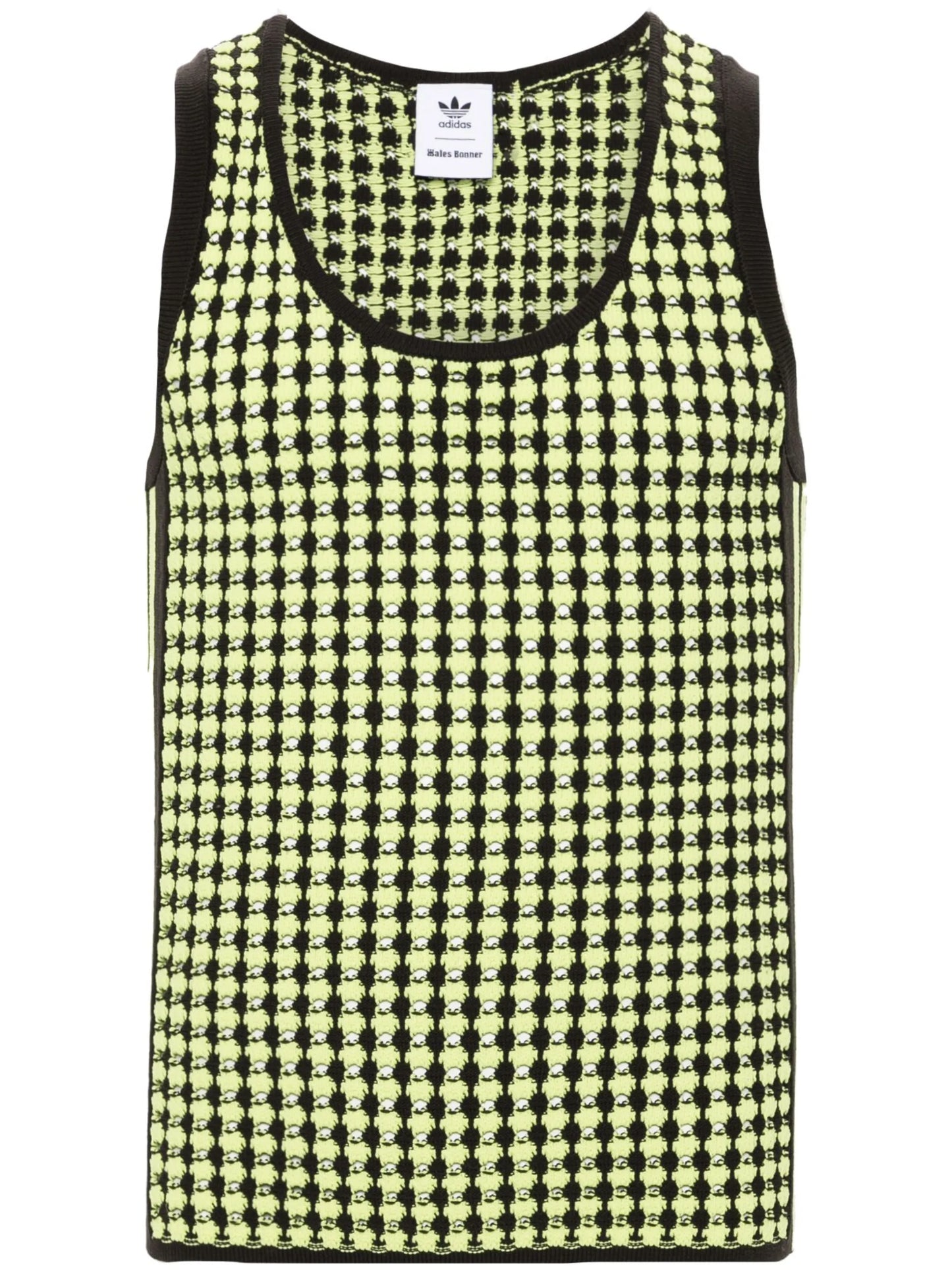 X Wales Bonner houndstooth crochet-knit vest