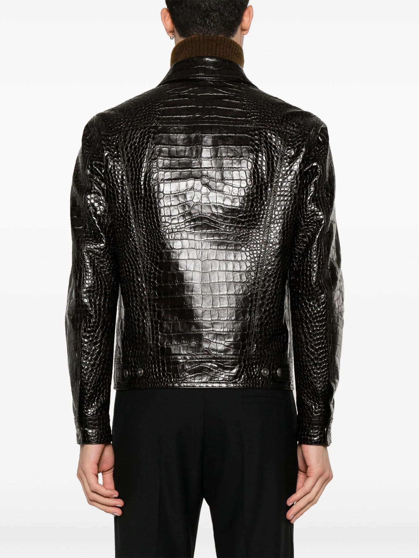 croc leather jacket