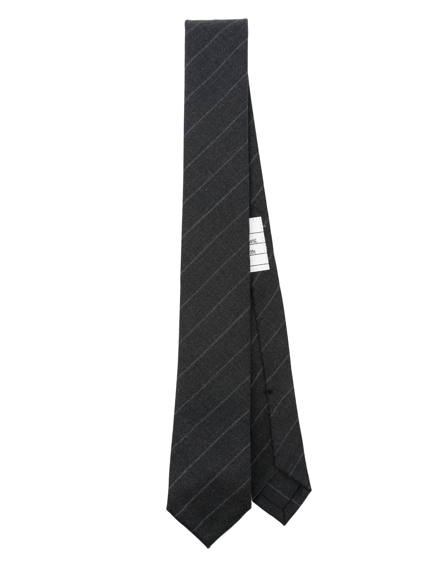 pinstripe-pattern wool tie