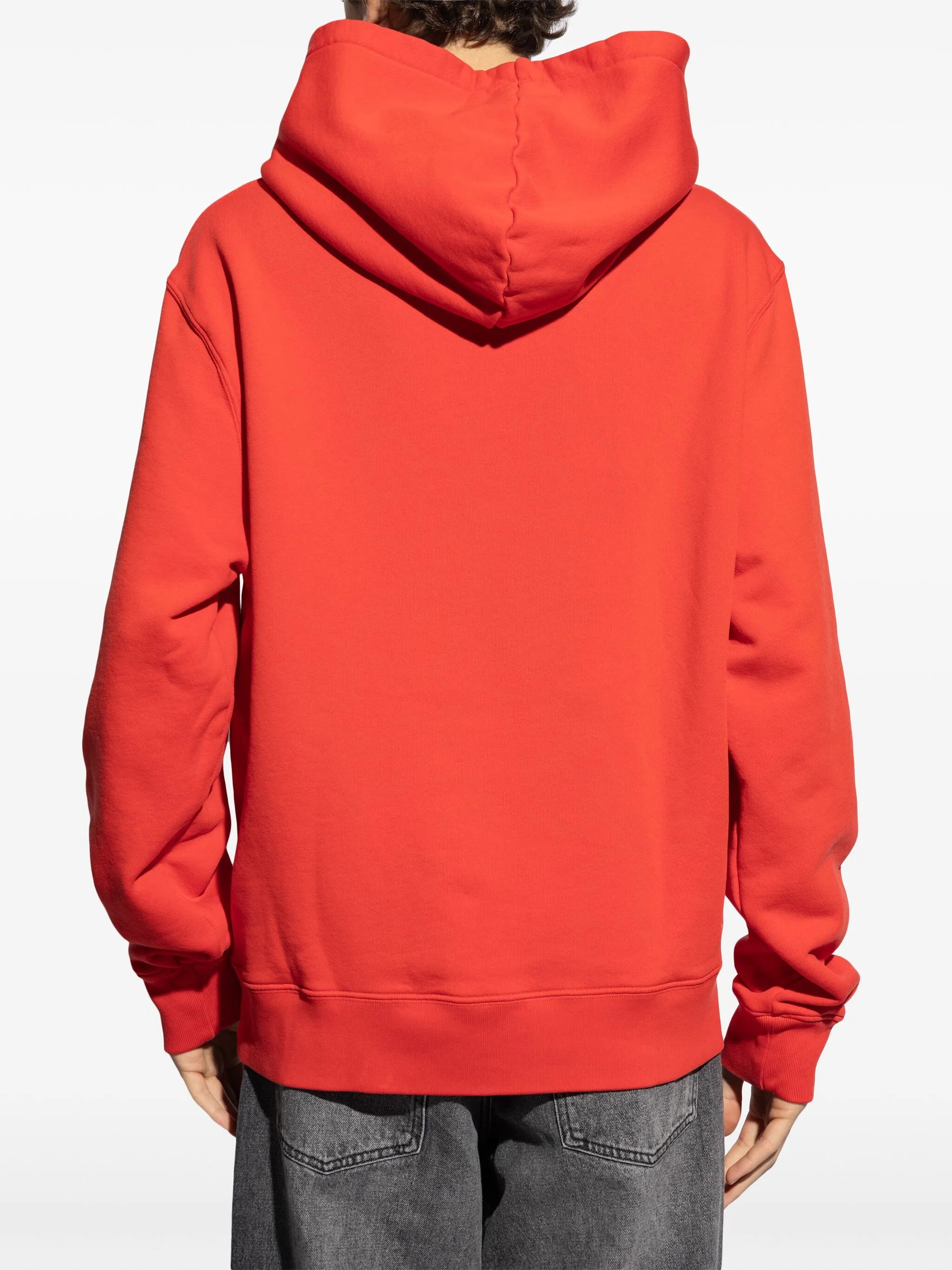 logo-print cotton hoodie