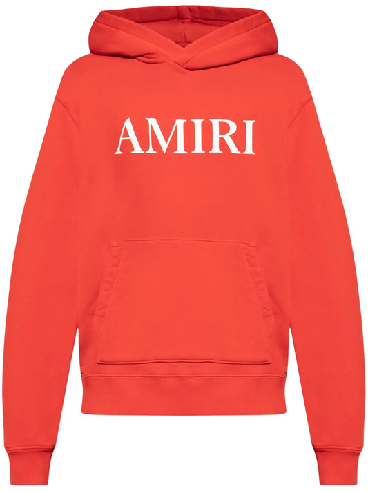 logo-print cotton hoodie