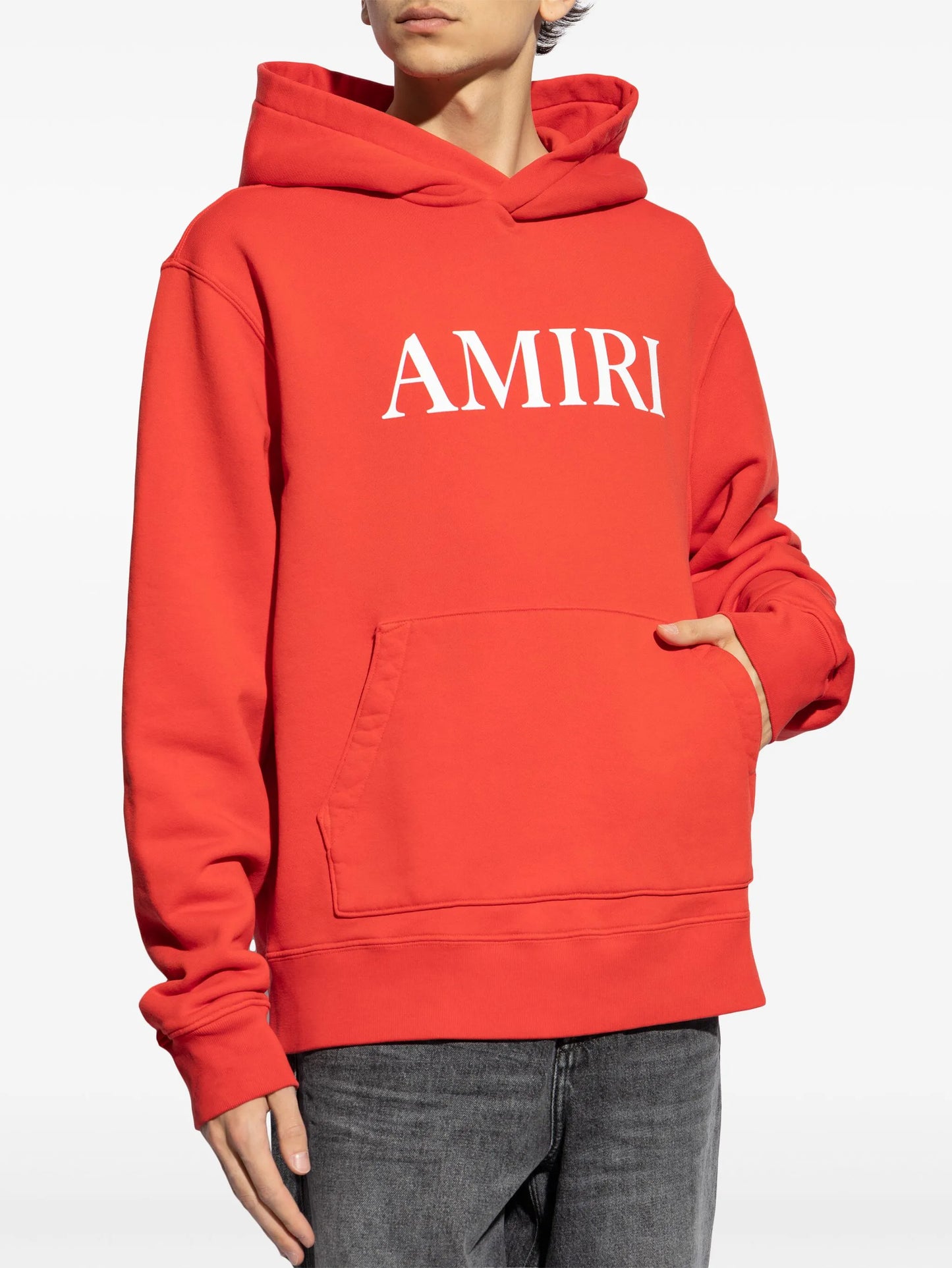 logo-print cotton hoodie