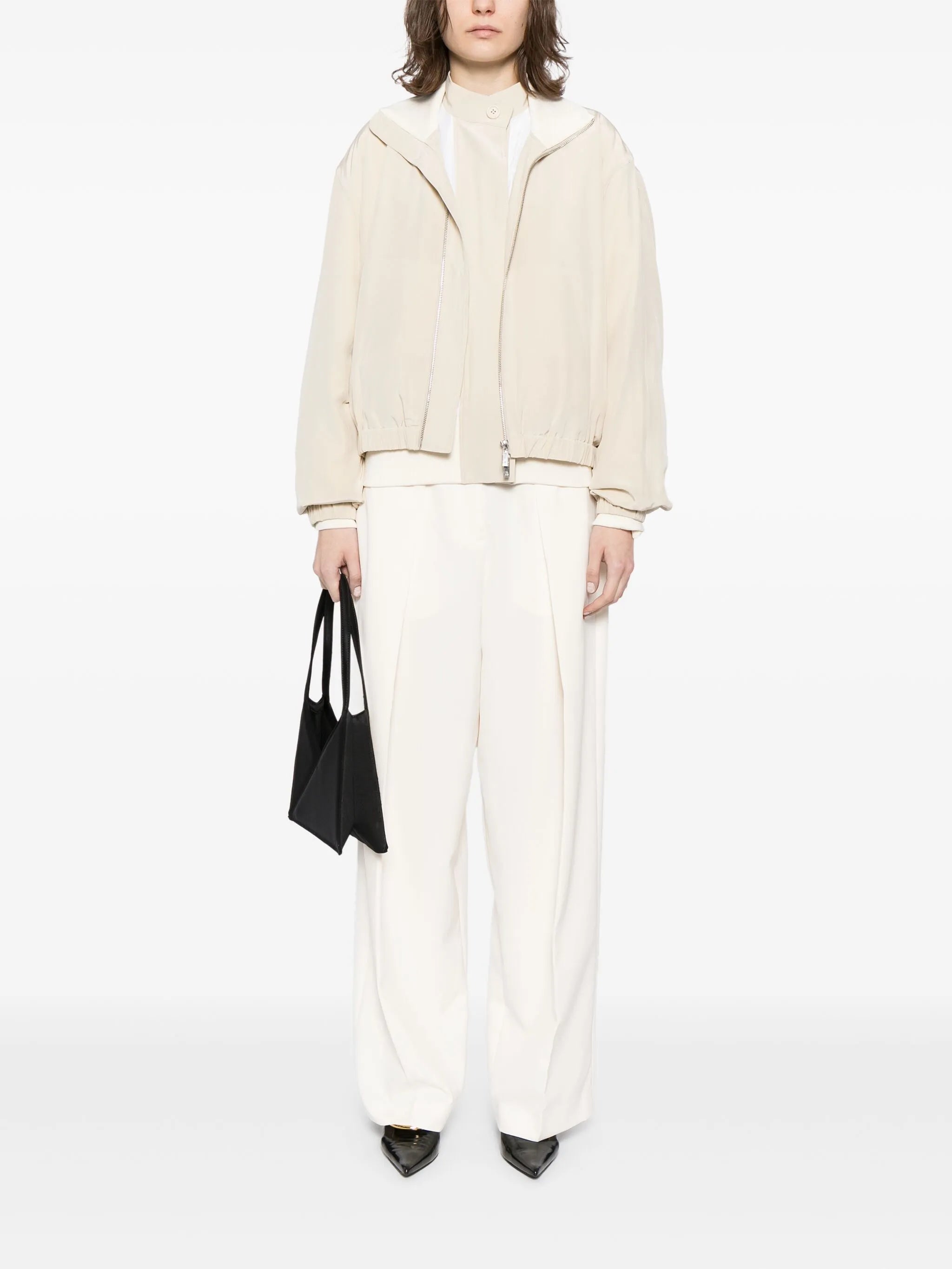 panelled reversible bomber jacket