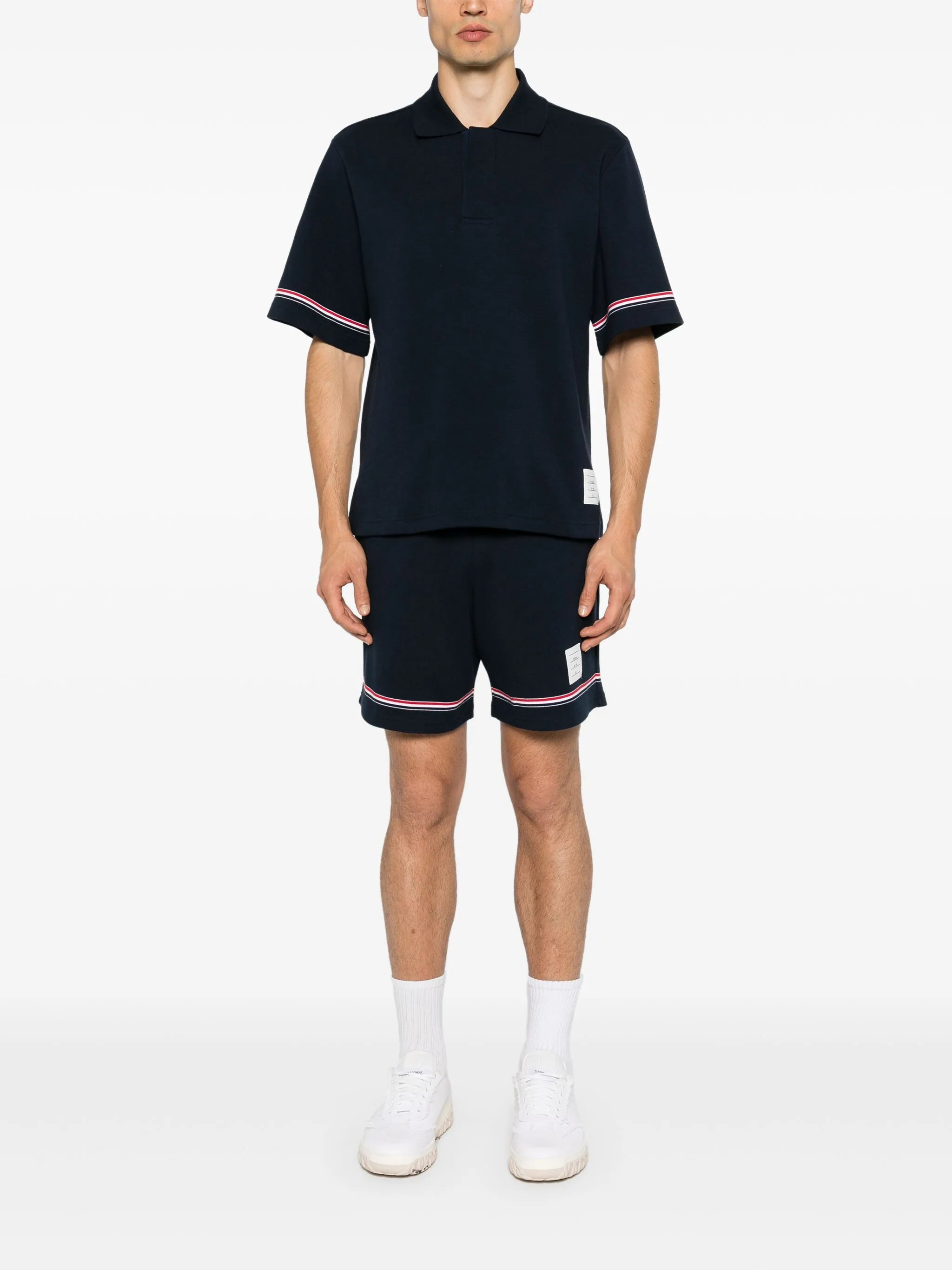 mid-rise track shorts