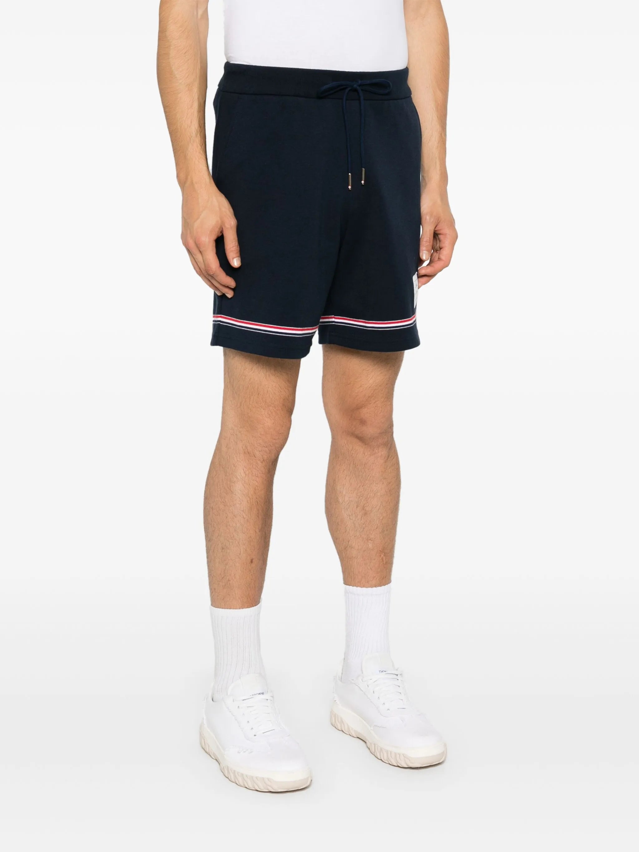 mid-rise track shorts