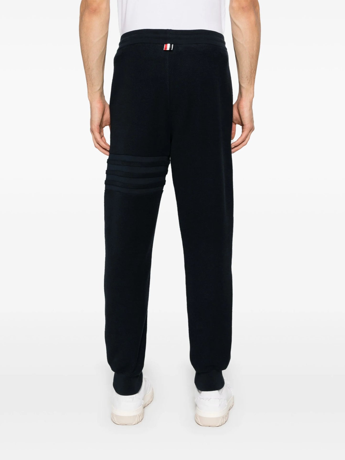 4-Bar stripe cotton track pants