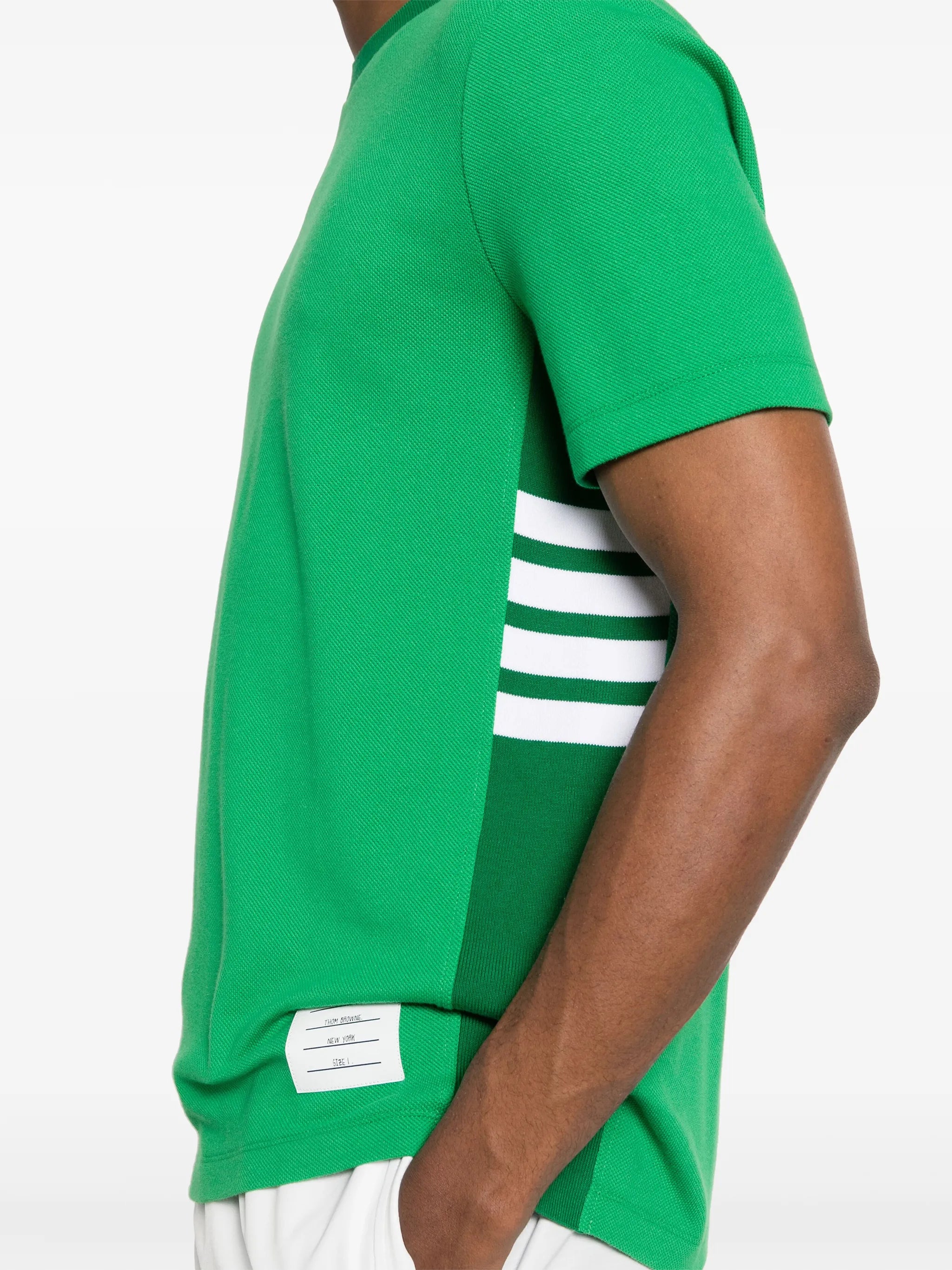 4-Bar stripe cotton T-shirt