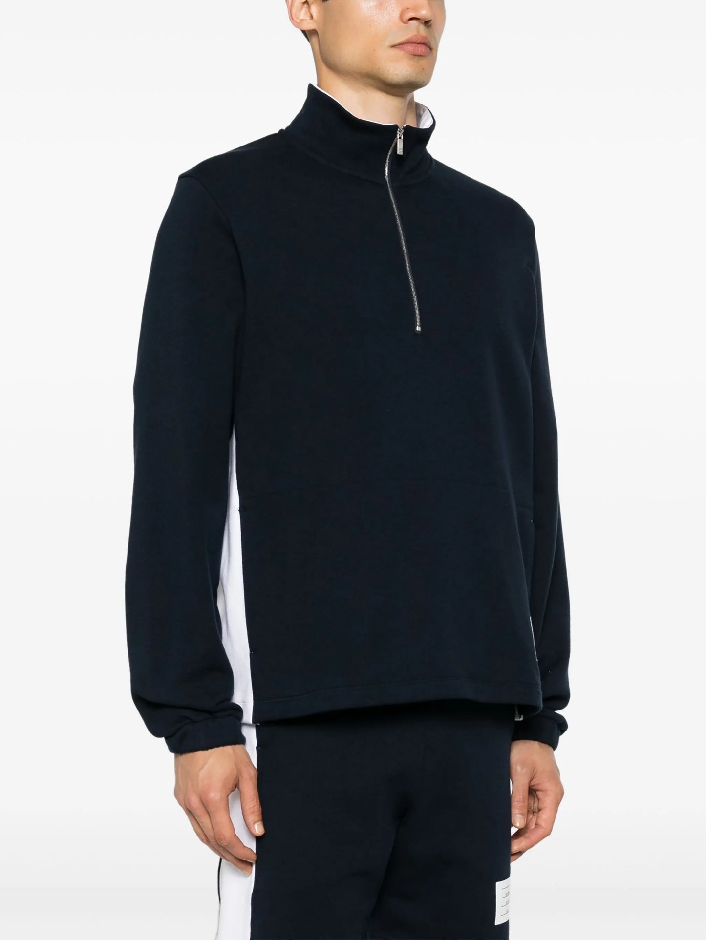funnel-neck cotton sweatshirt