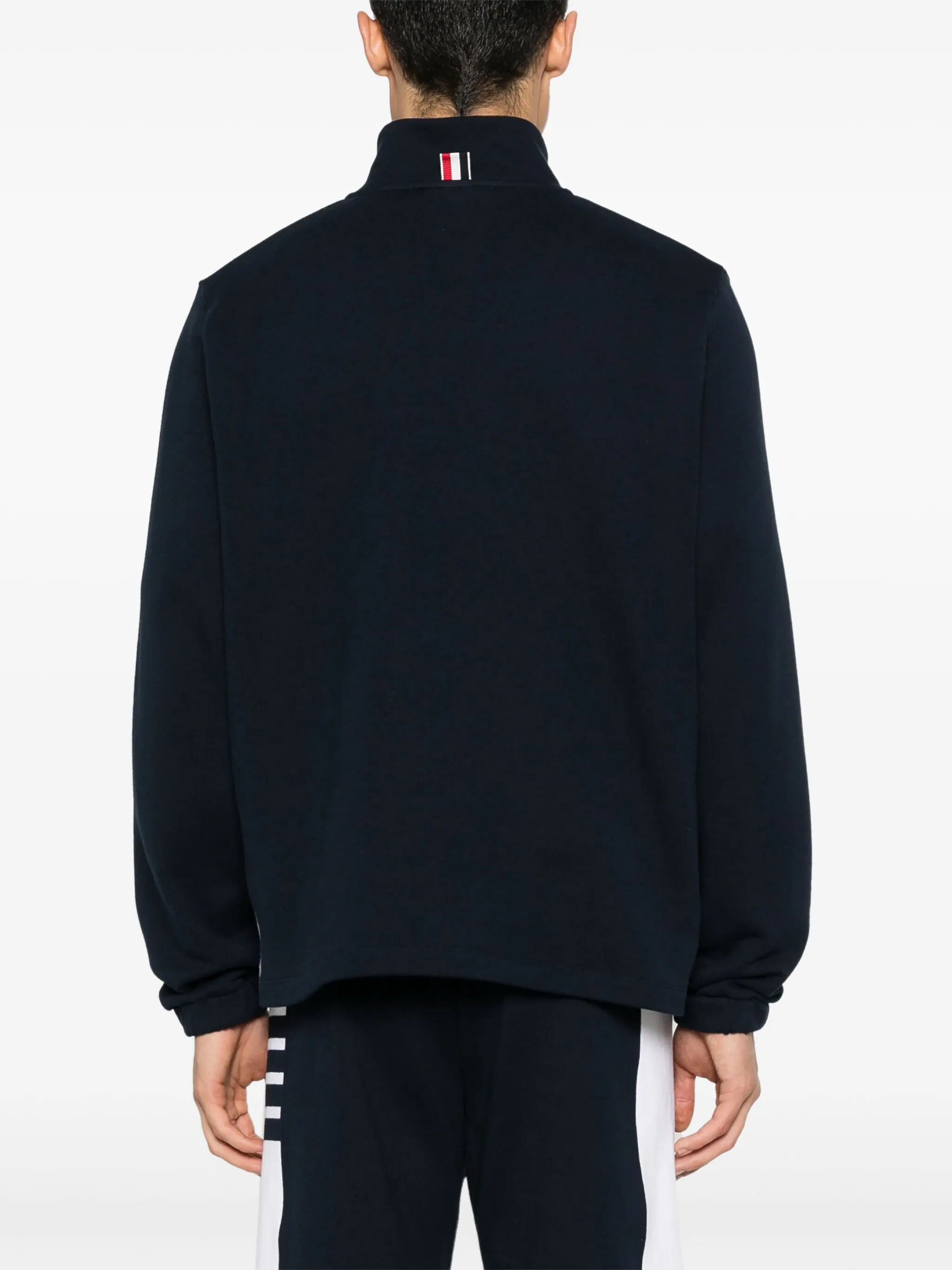 funnel-neck cotton sweatshirt