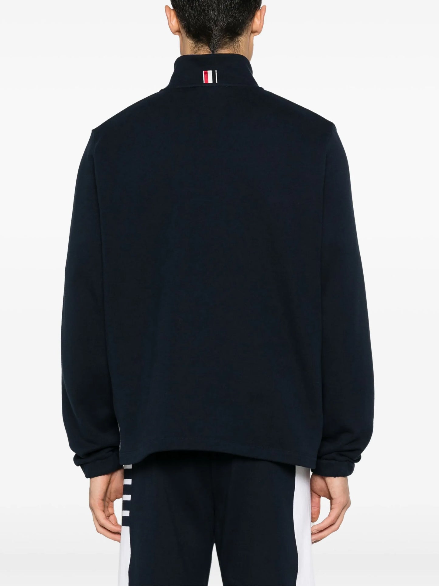 funnel-neck cotton sweatshirt