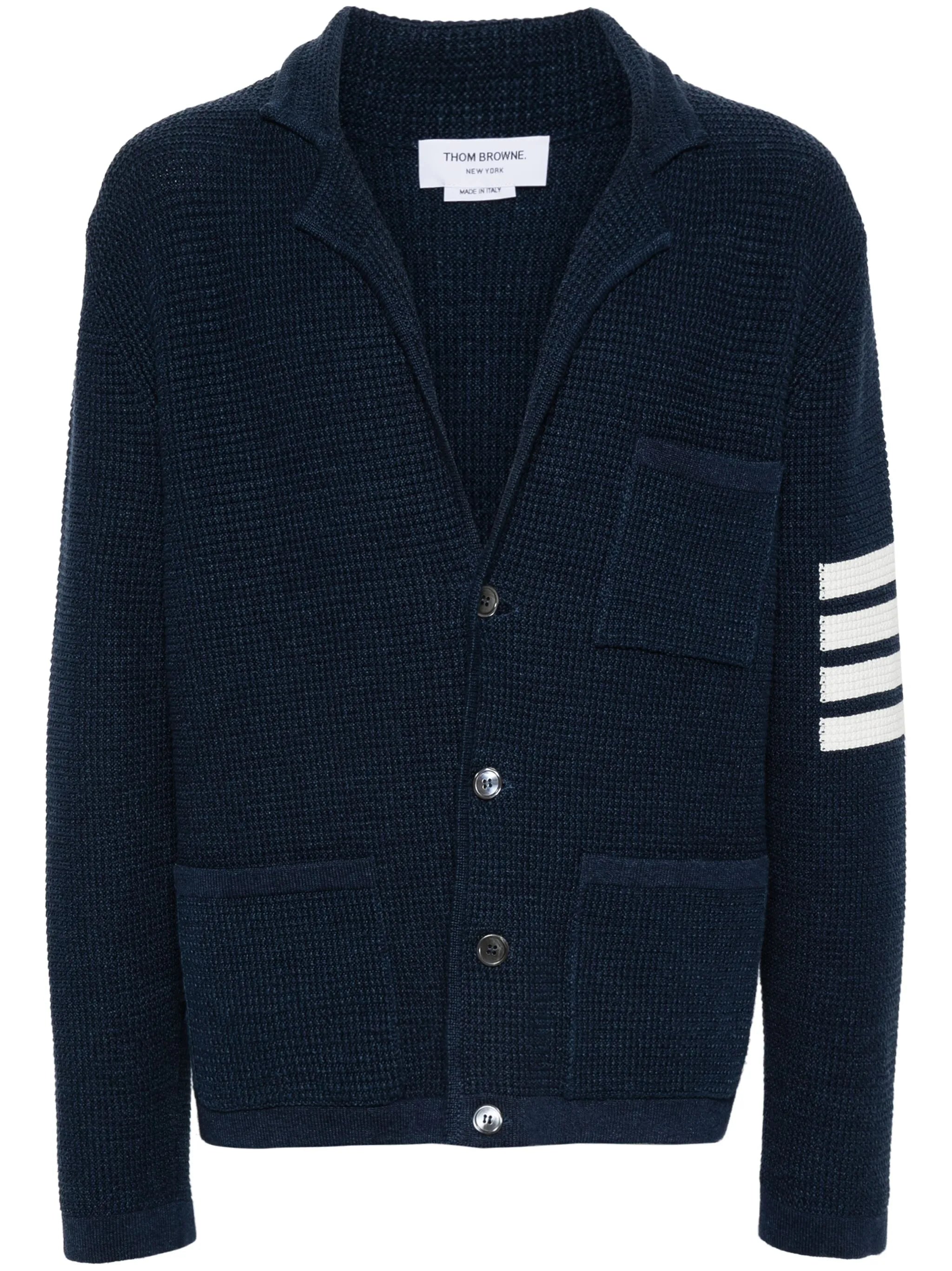 notched-lapels drop-shoulder cardigan