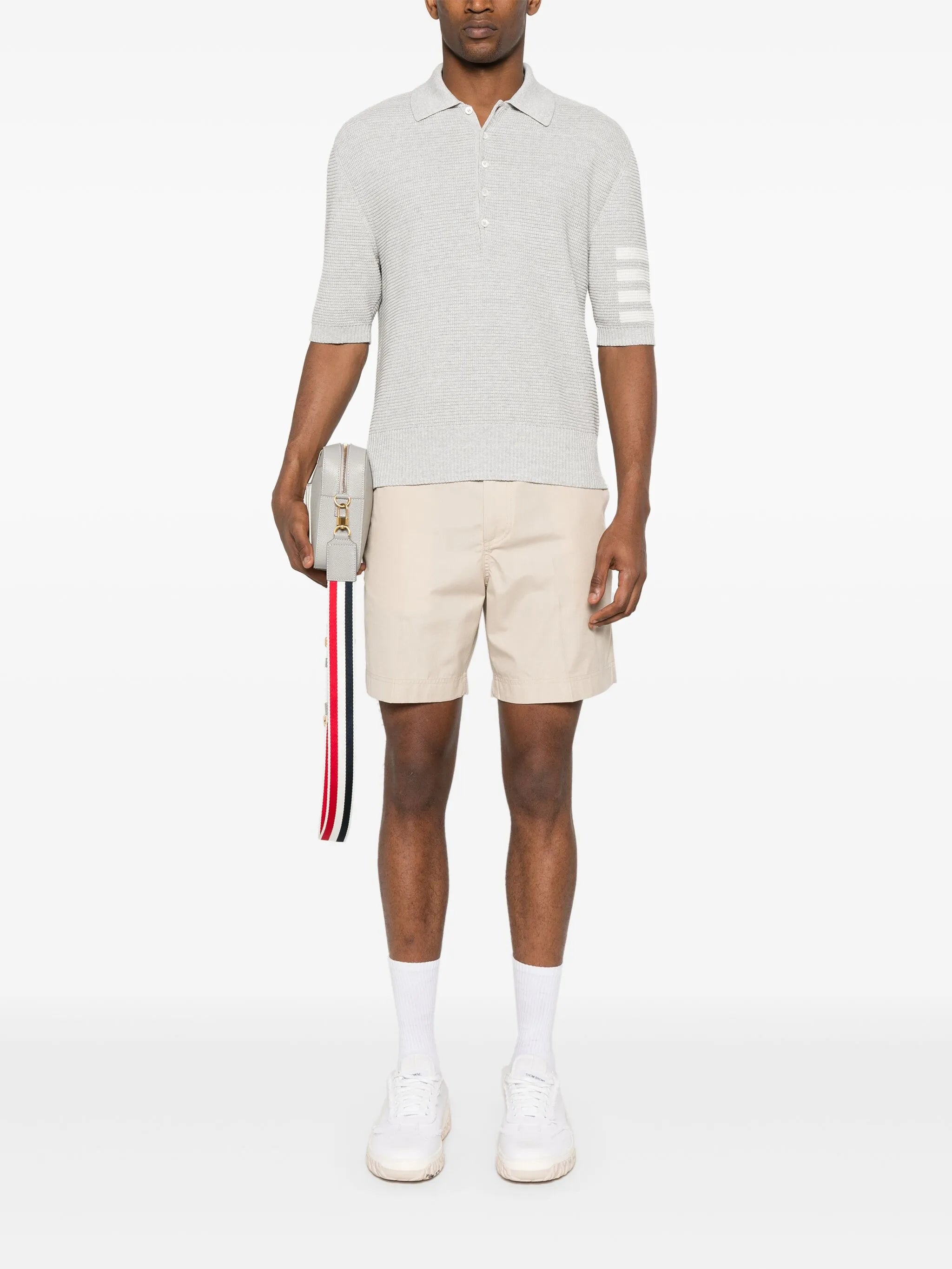 pressed-crease straight-leg shorts