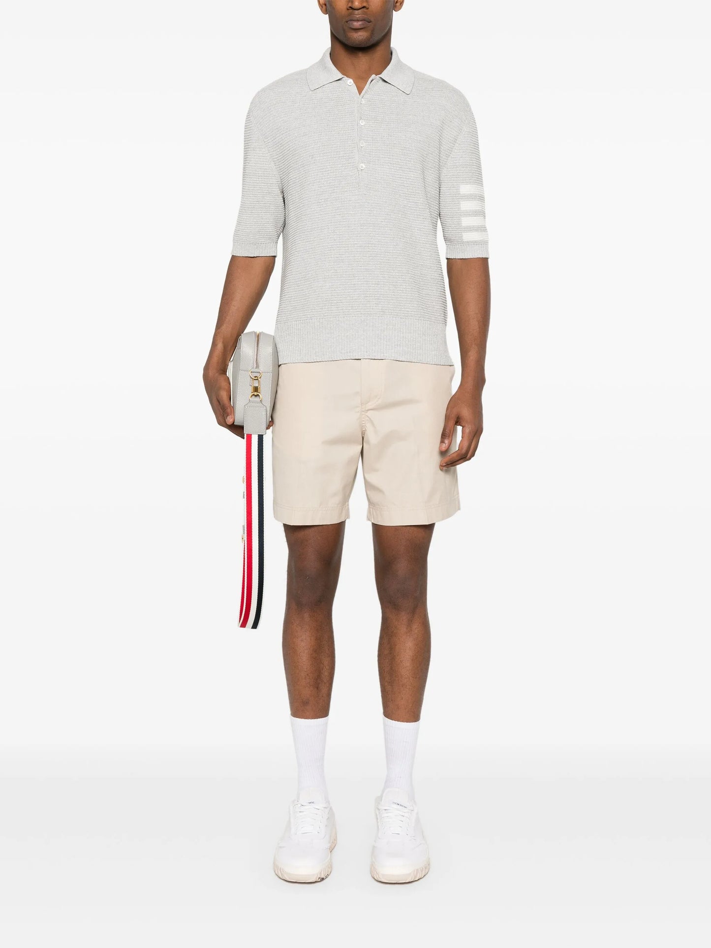 pressed-crease straight-leg shorts