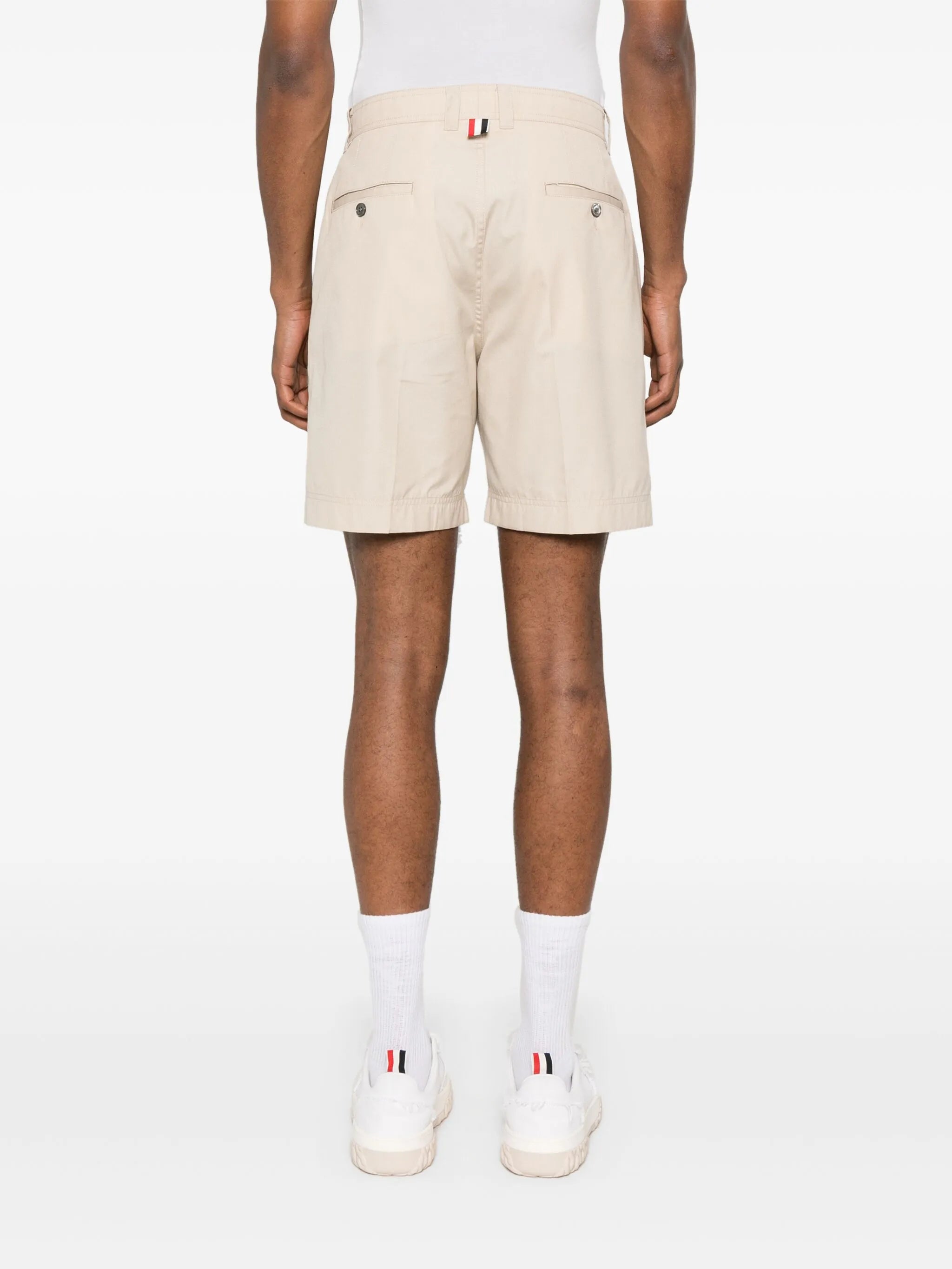 pressed-crease straight-leg shorts