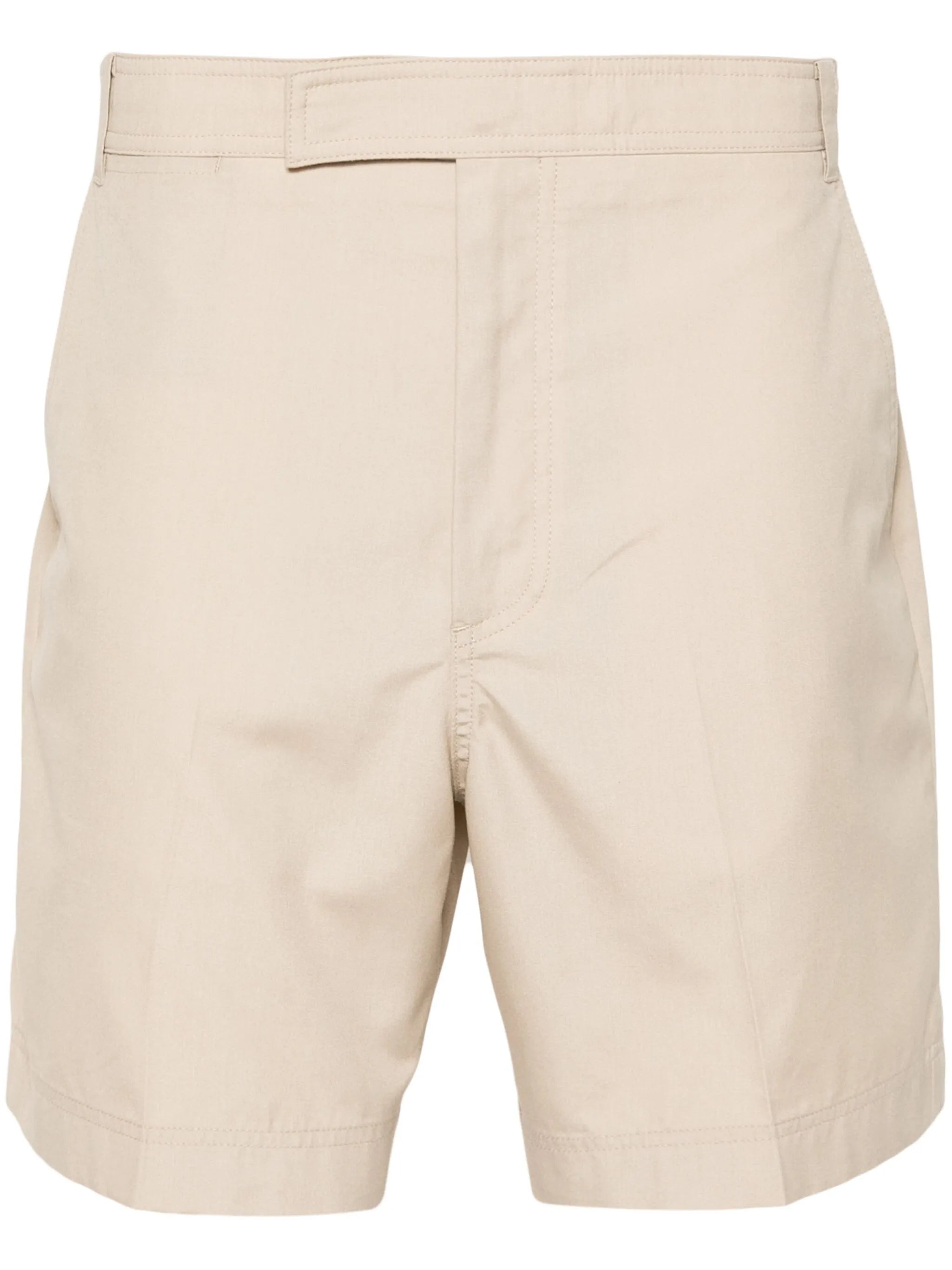 pressed-crease straight-leg shorts