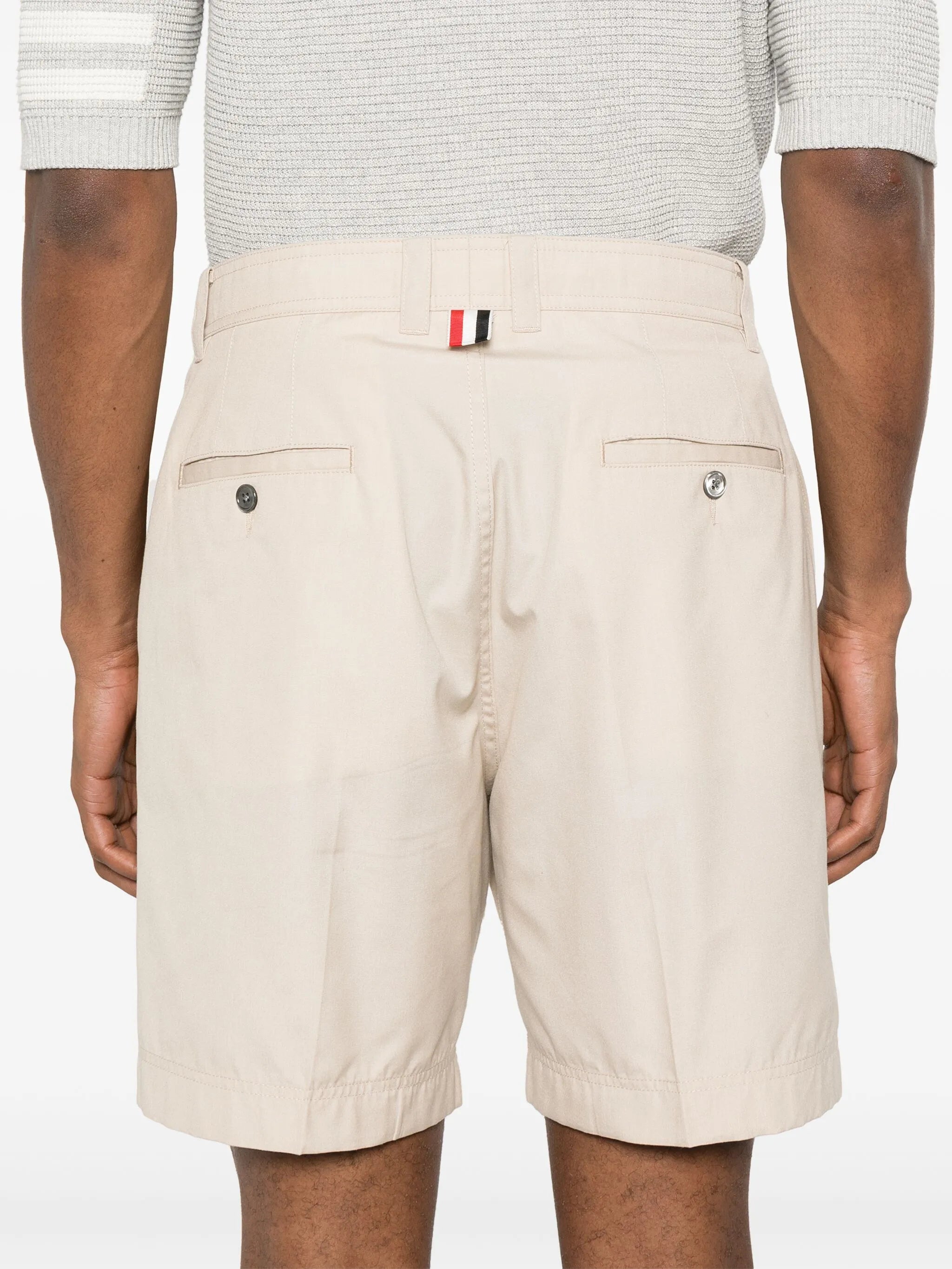 pressed-crease straight-leg shorts