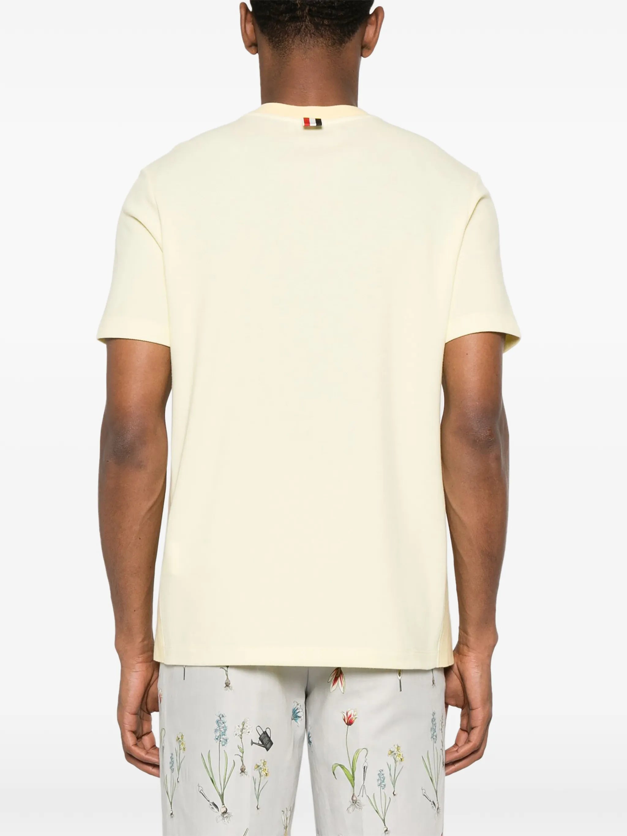 4-Bar stripe cotton T-shirt