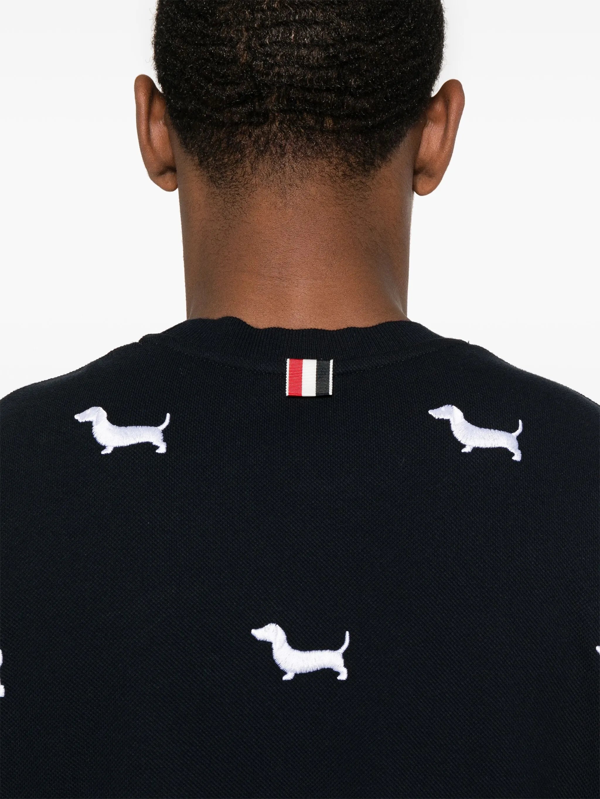 dog-embroidery T-shirt