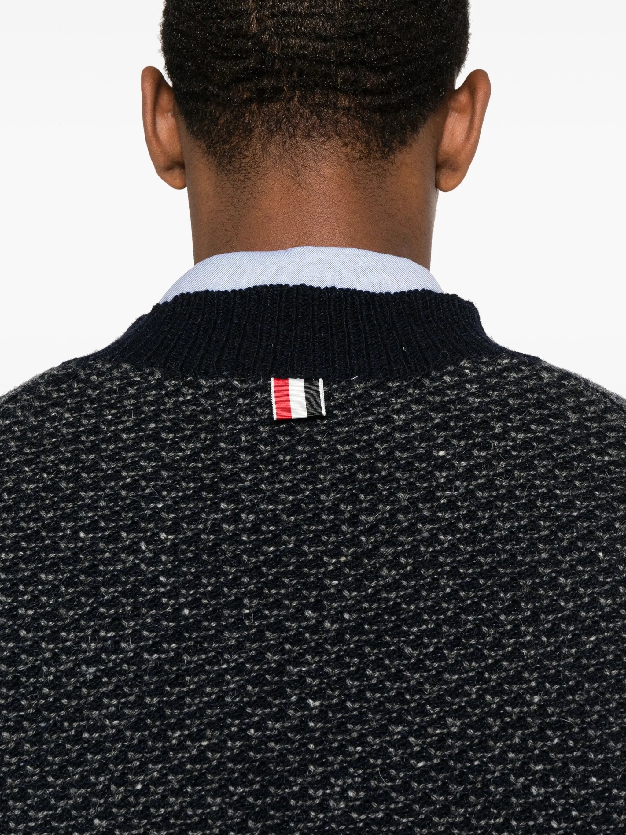 4-Bar textured-knit vest