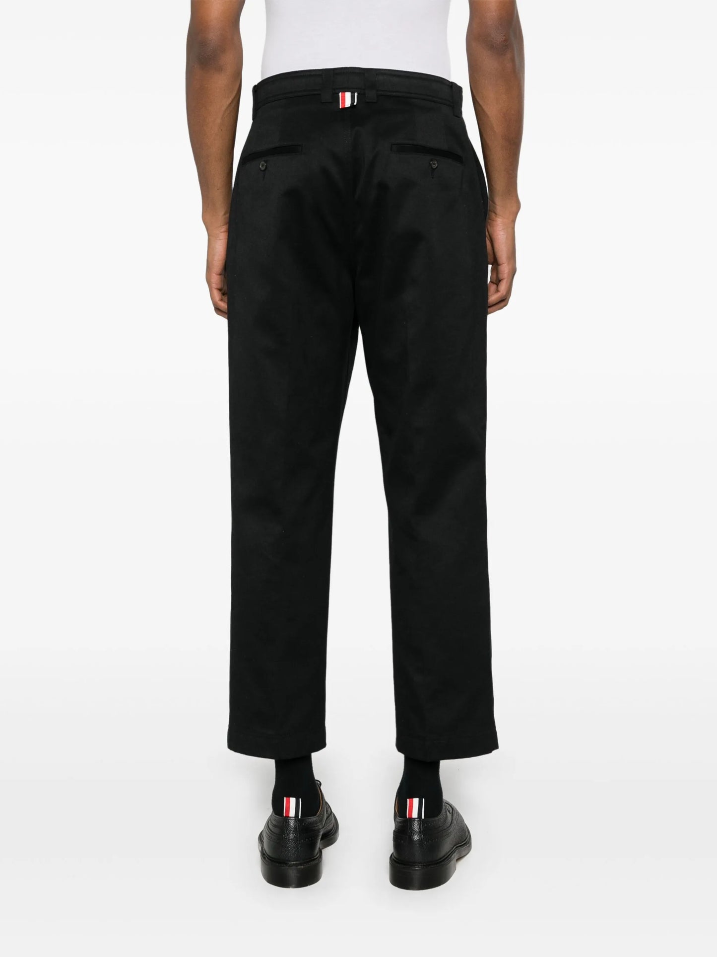 mid-rise tapered chinos