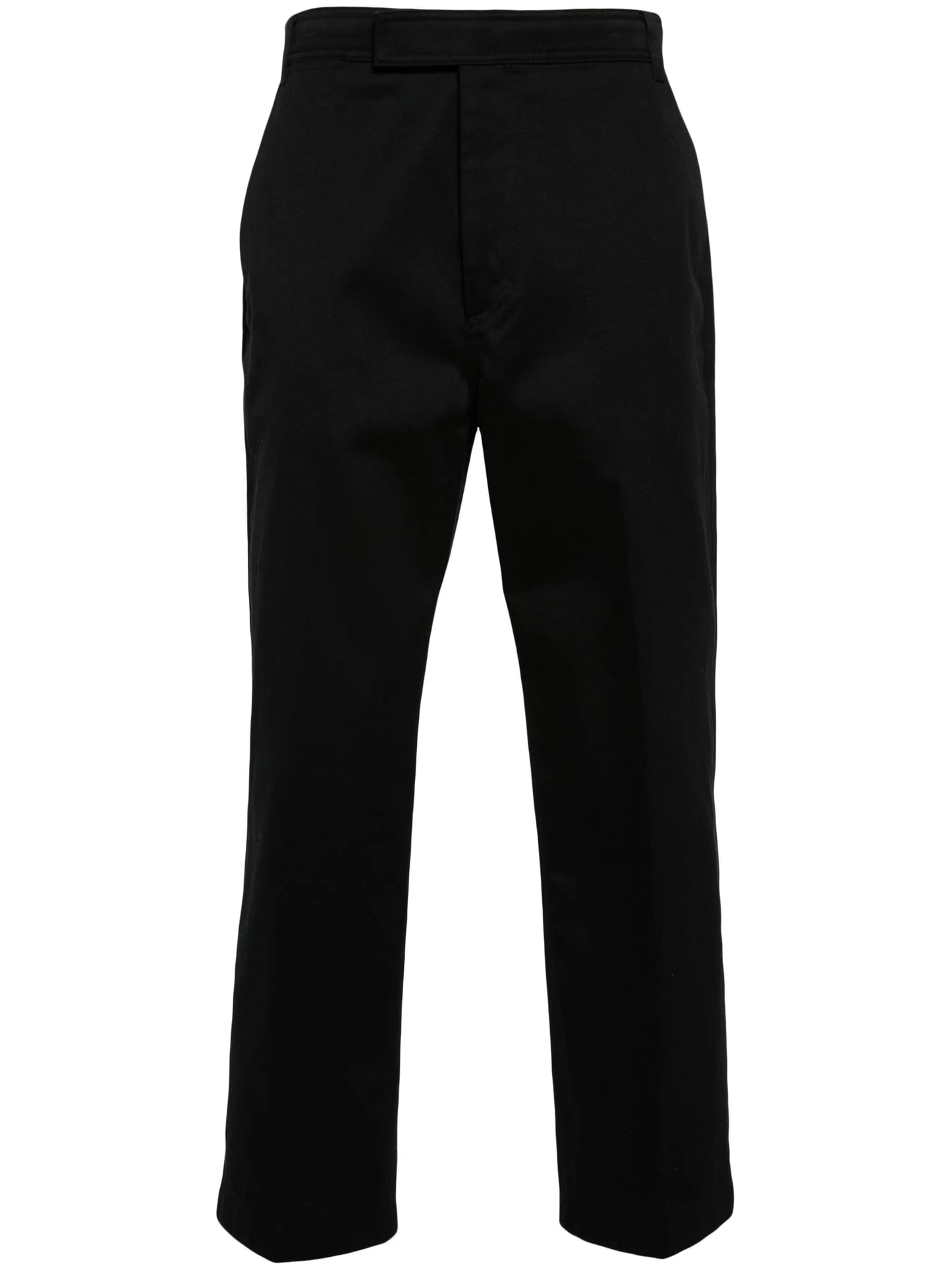 mid-rise tapered chinos
