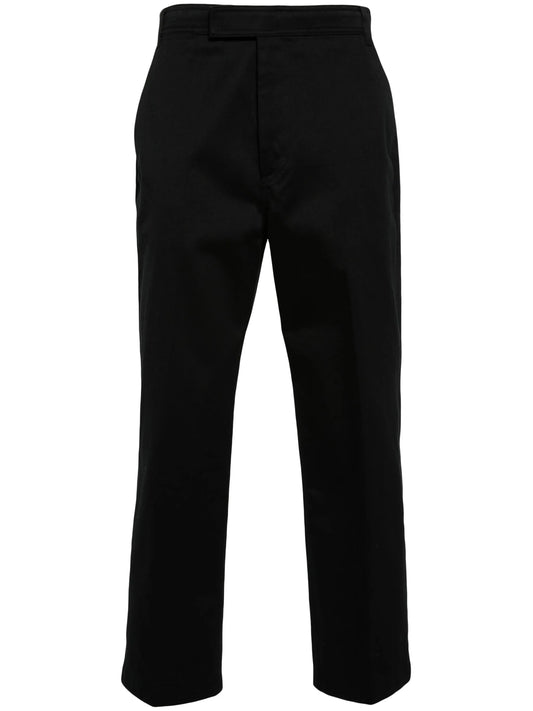 mid-rise tapered chinos