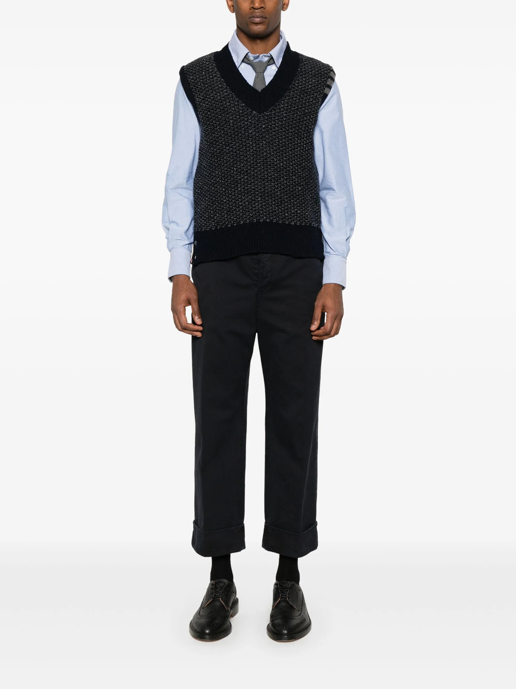RWB-grosgrain cotton shirt