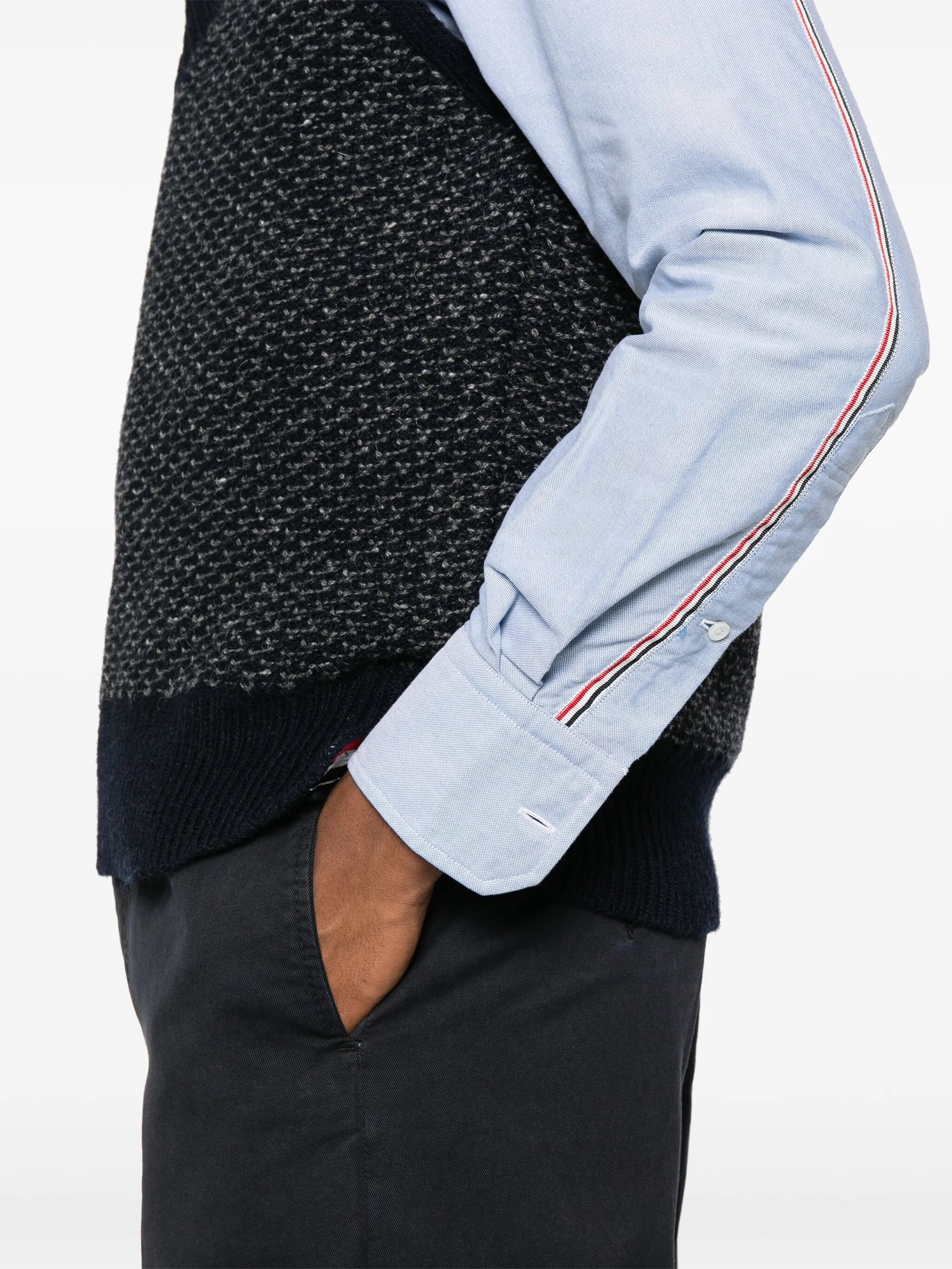 RWB-grosgrain cotton shirt