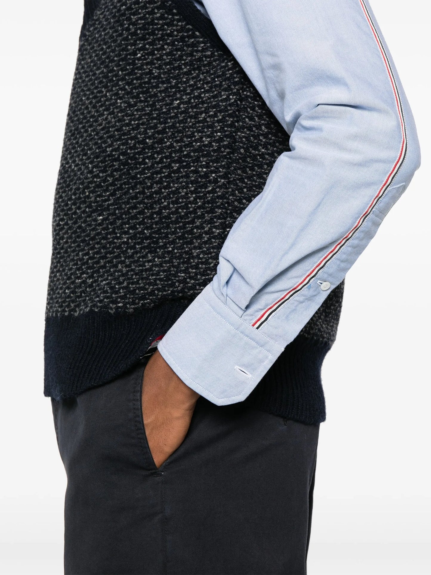 RWB-grosgrain cotton shirt