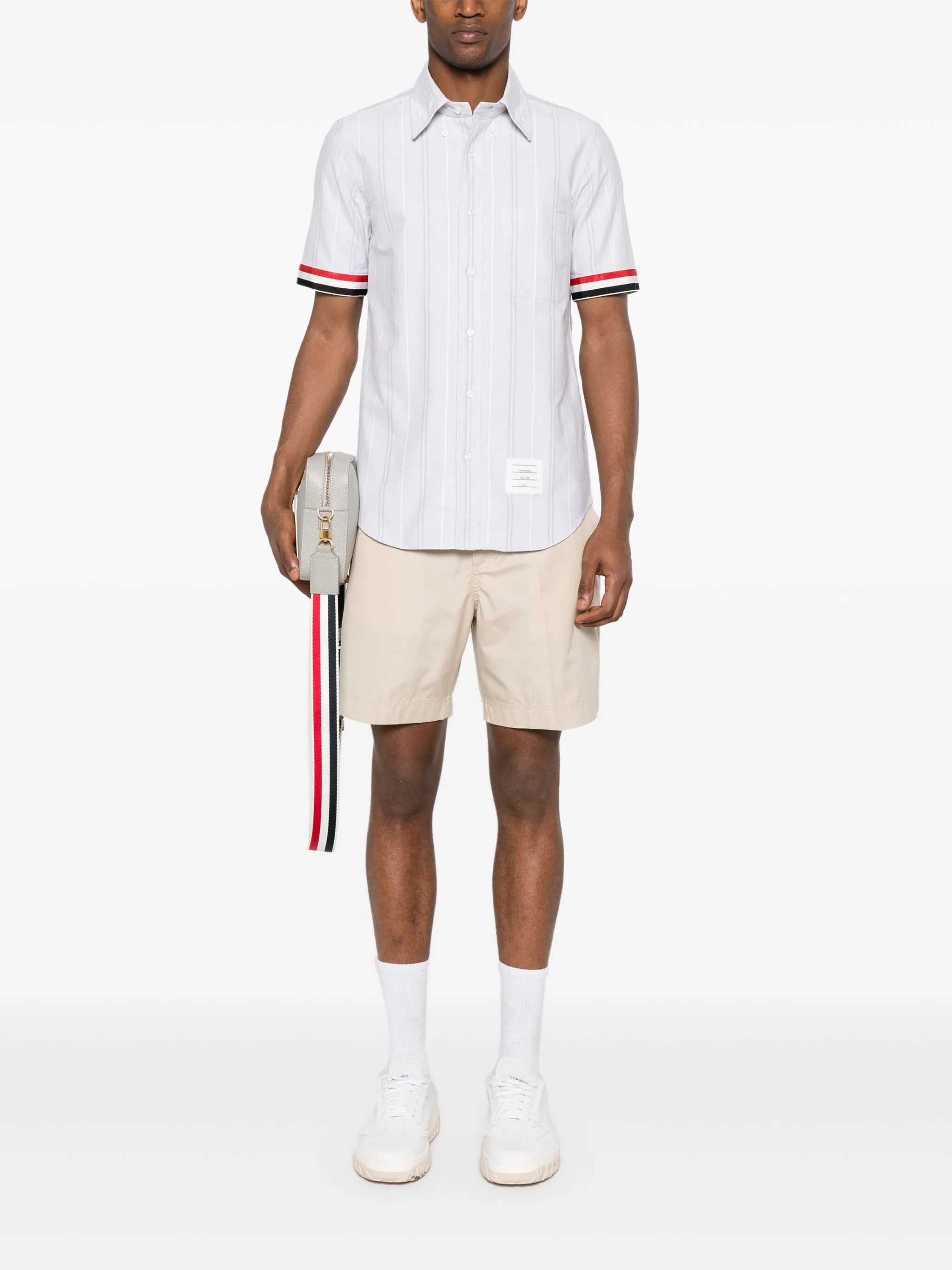 RWB-edge striped shirt