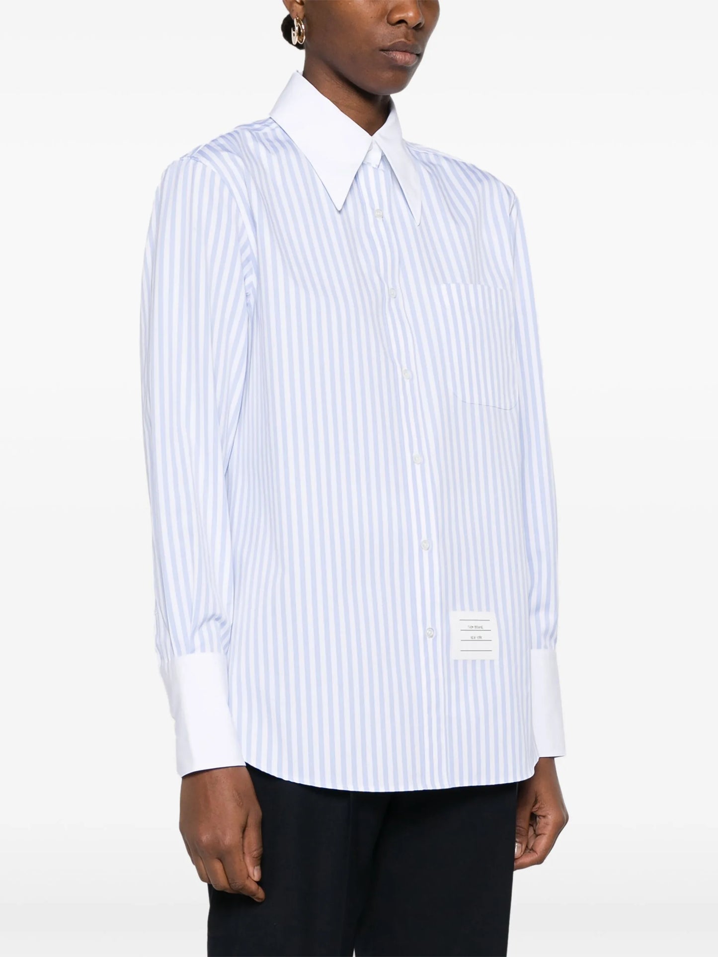 striped poplin shirt
