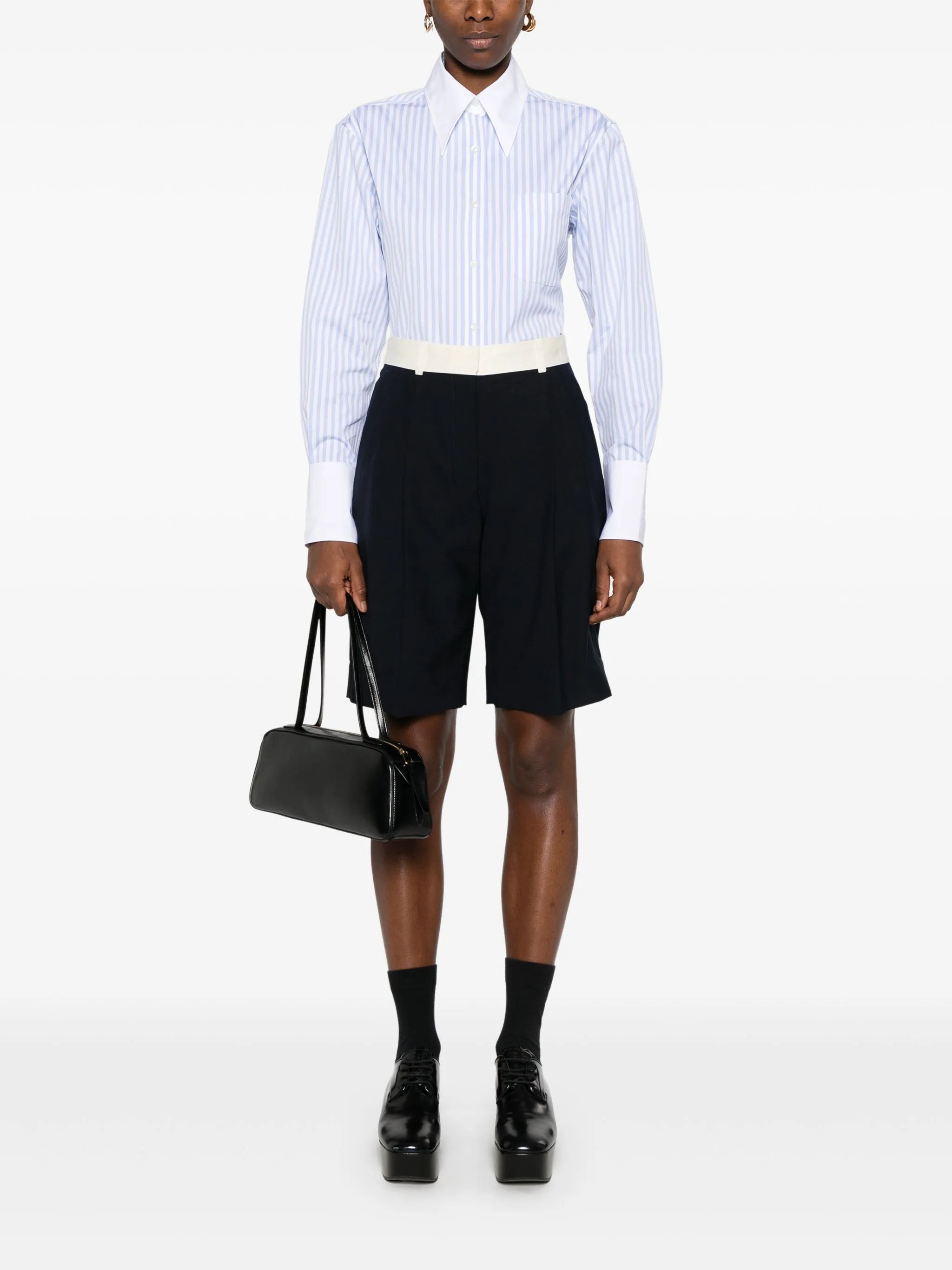 striped poplin shirt