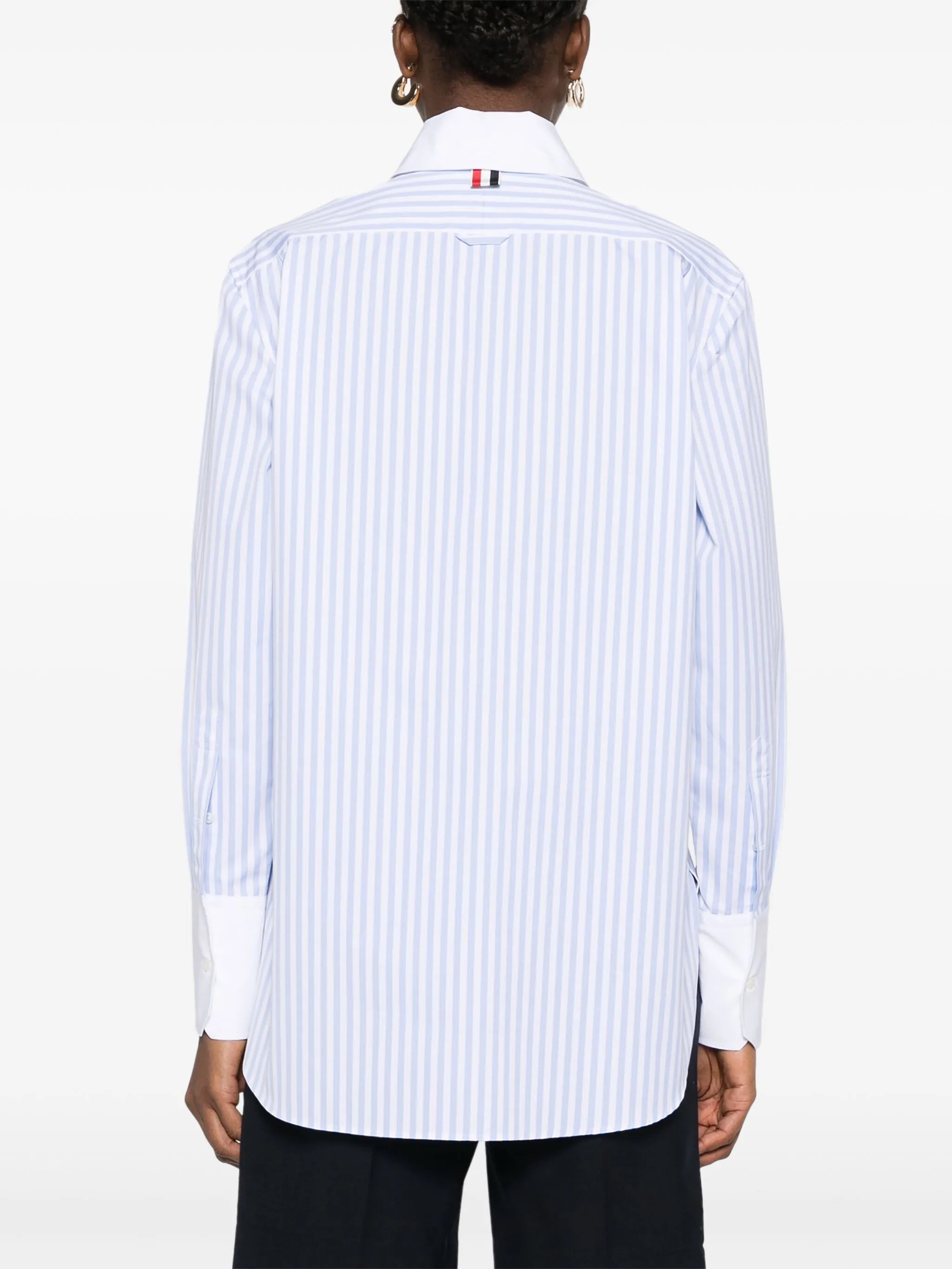 striped poplin shirt
