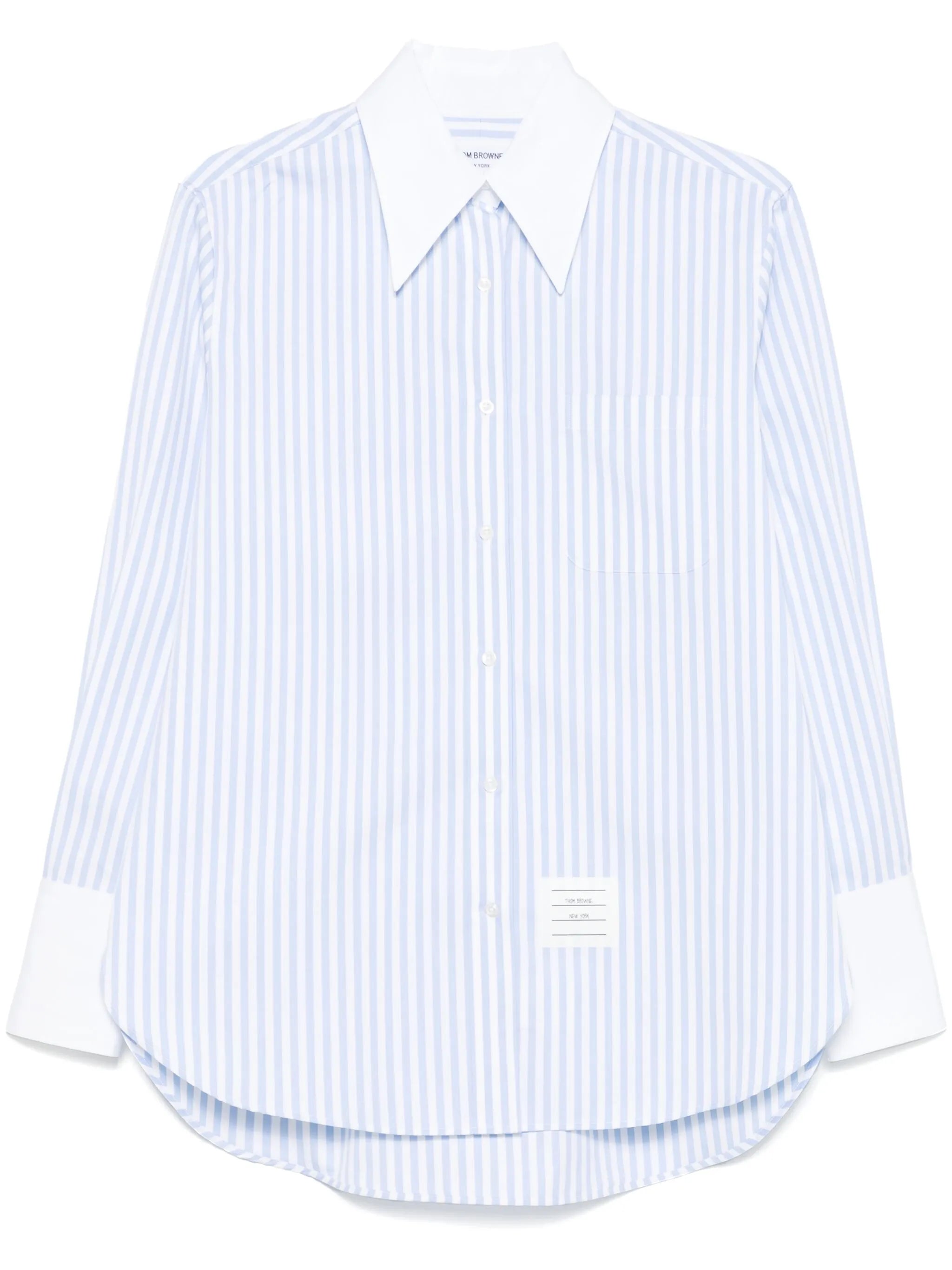 striped poplin shirt