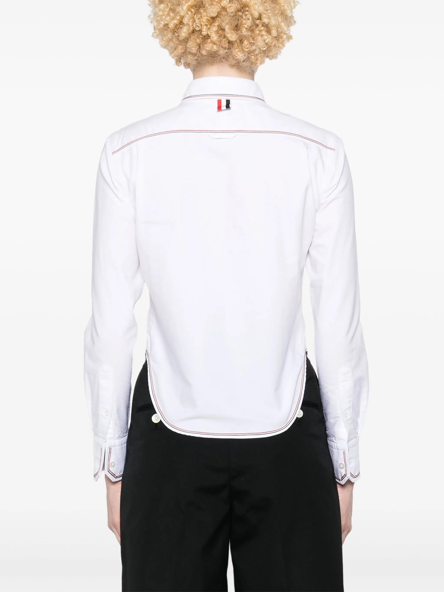 Classic long-sleeve cropped shirt