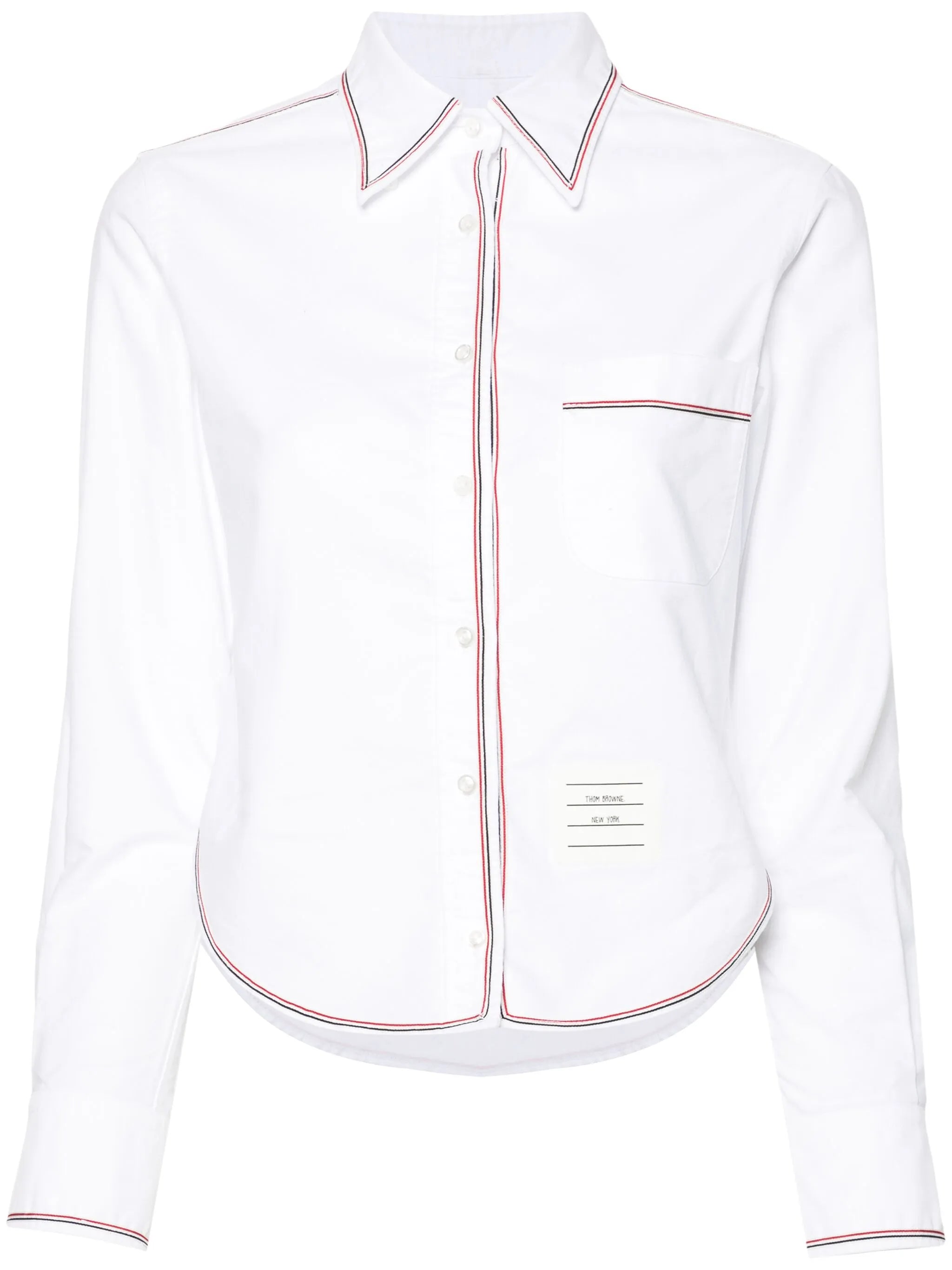 Classic long-sleeve cropped shirt