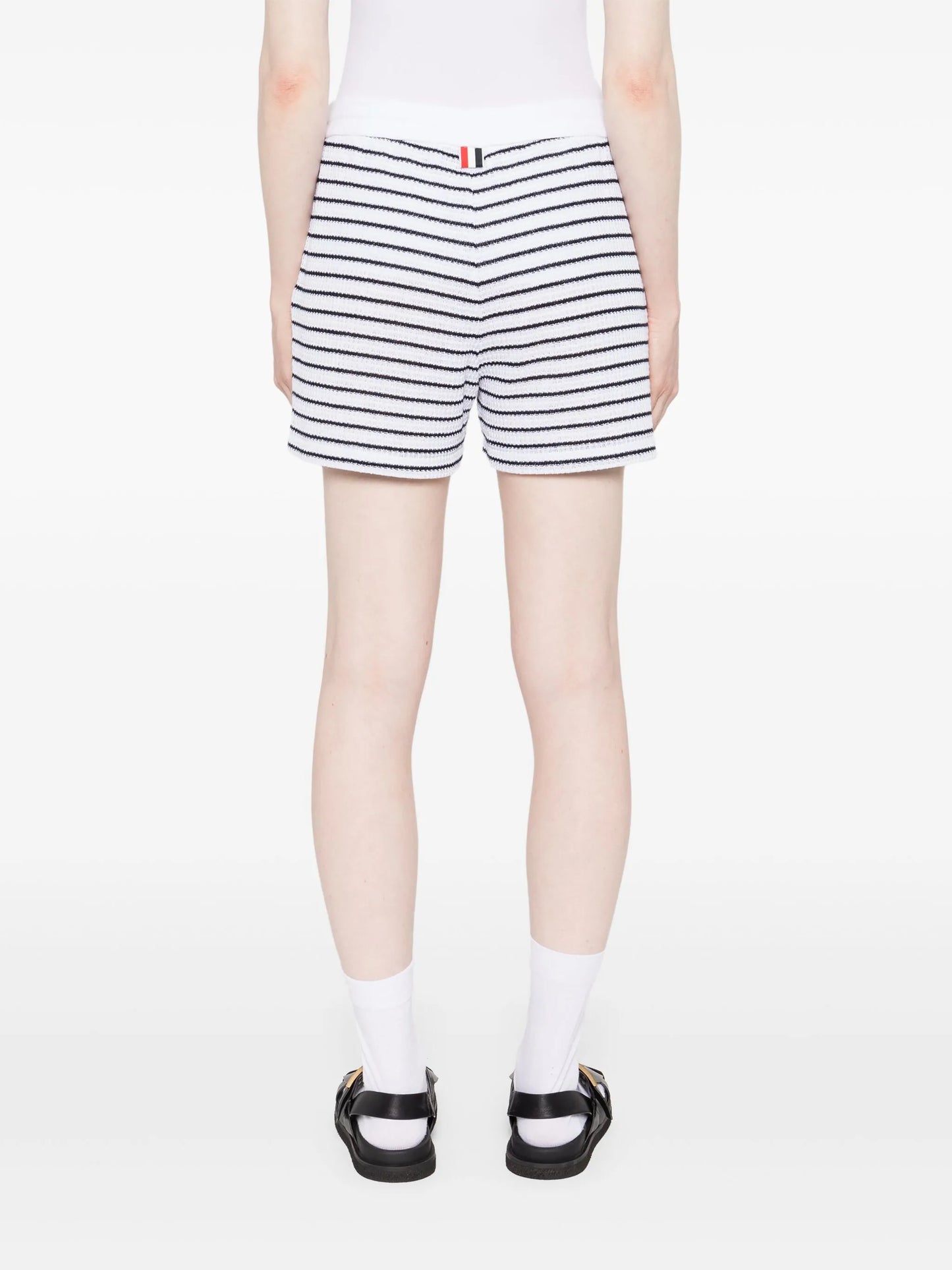 striped cotton shorts