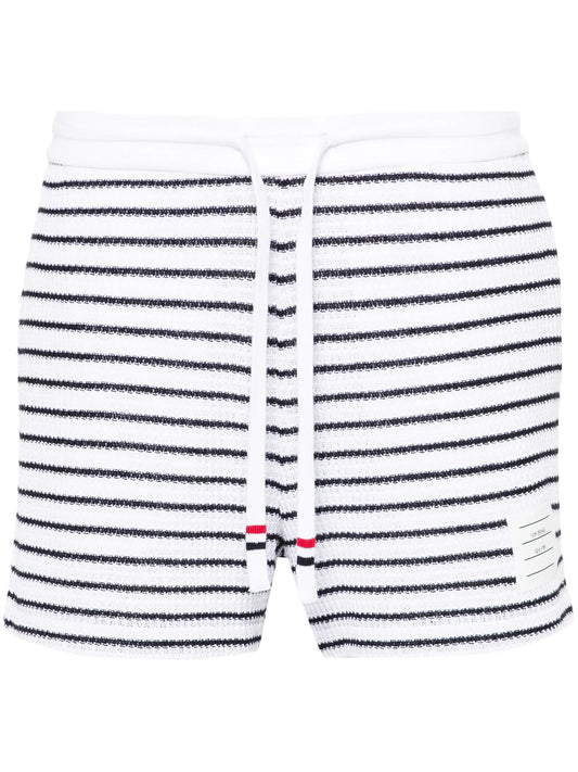 striped cotton shorts