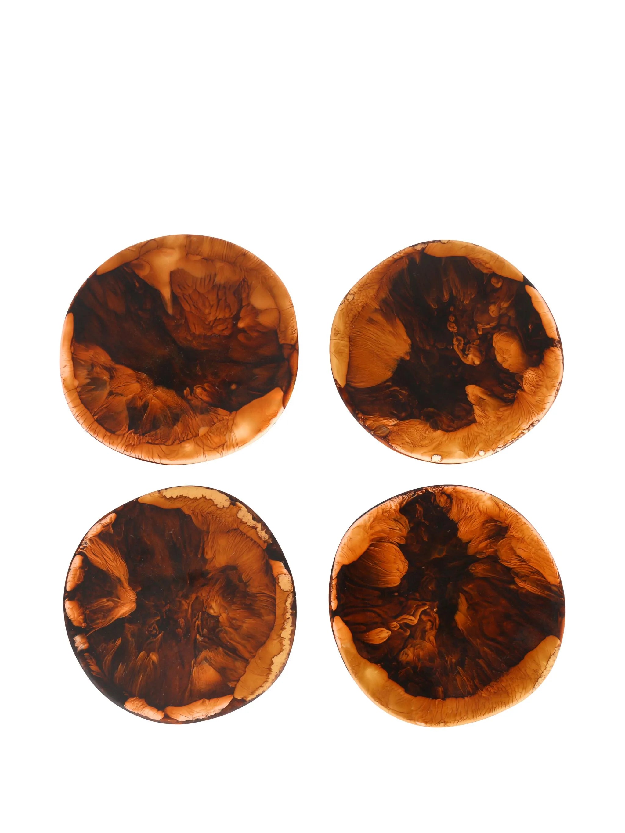 distressed-effect coasters (set of four)