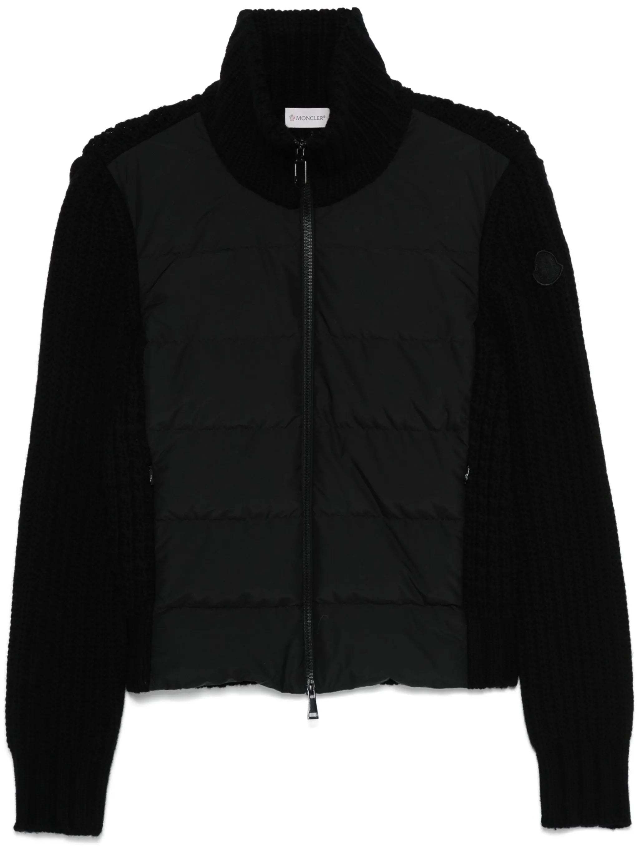 padded-panel cardigan