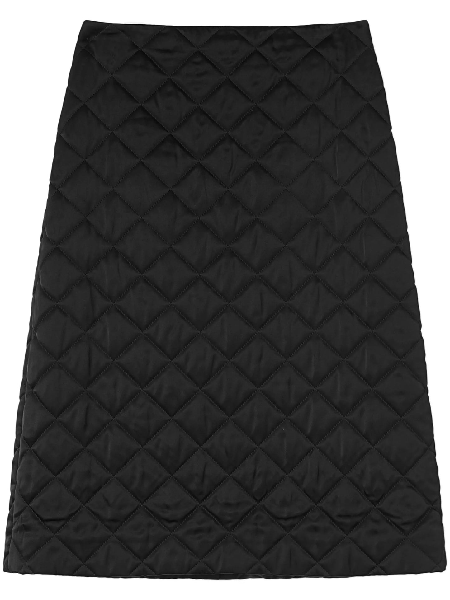 A-line quilted midi skirt