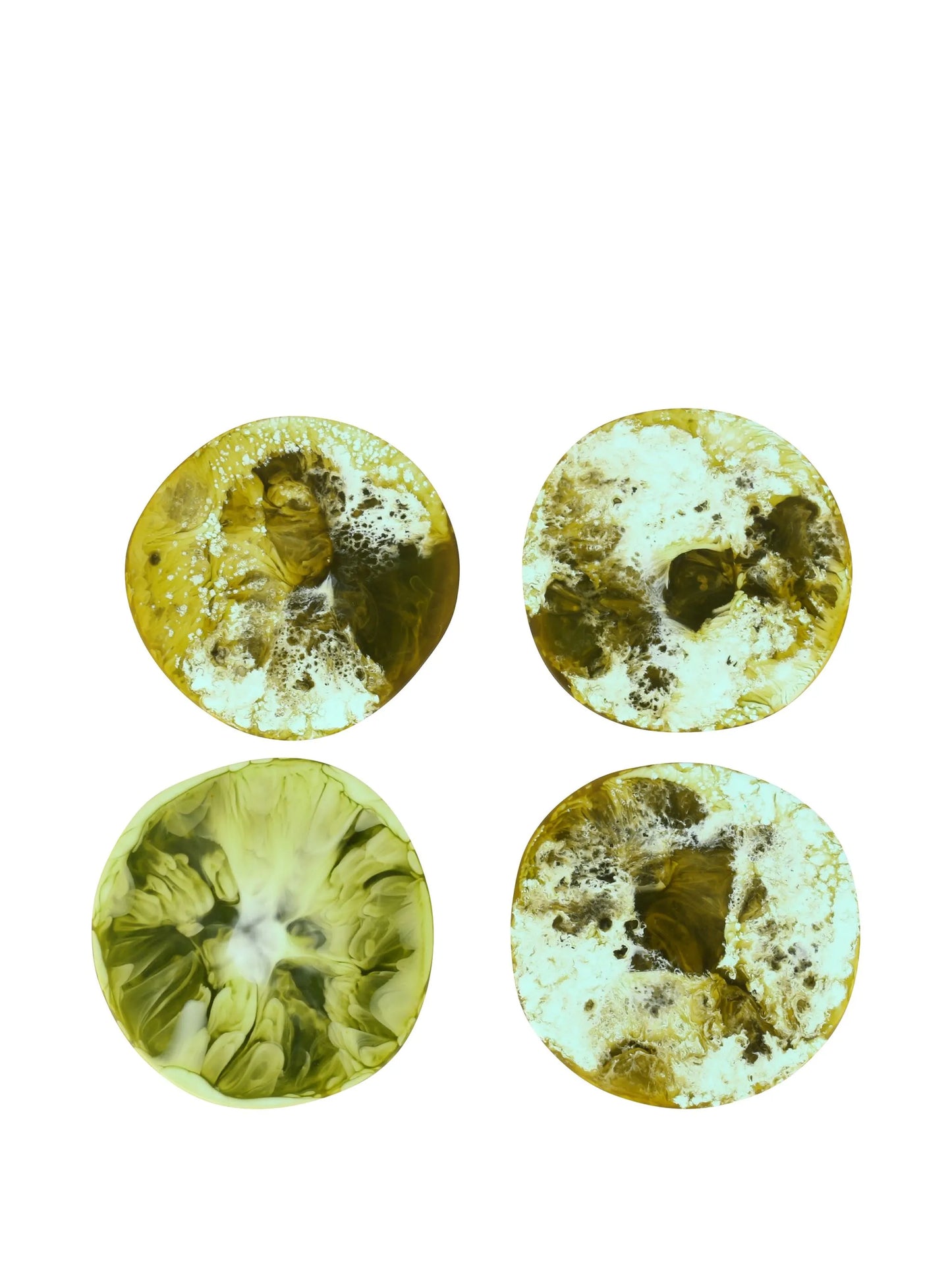 distressed-effect coasters (set of four)