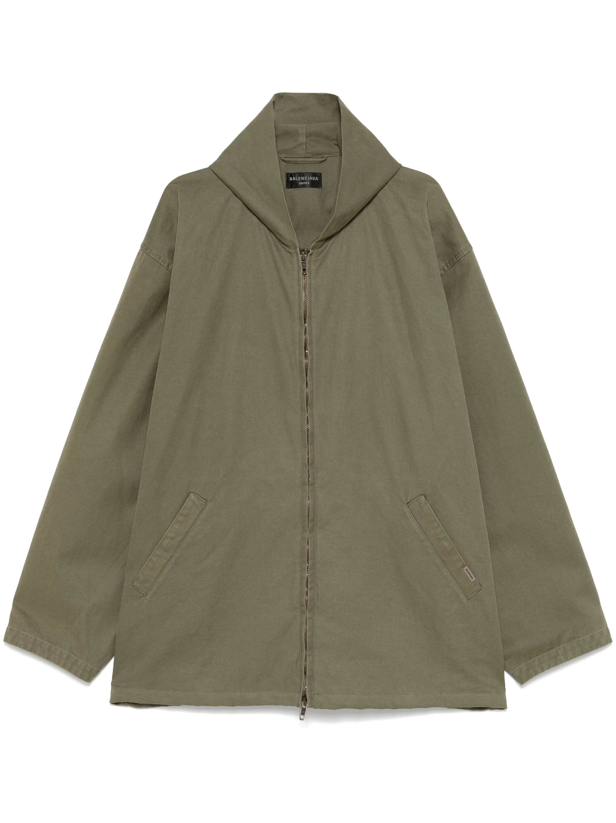 hooded zip-up jacket