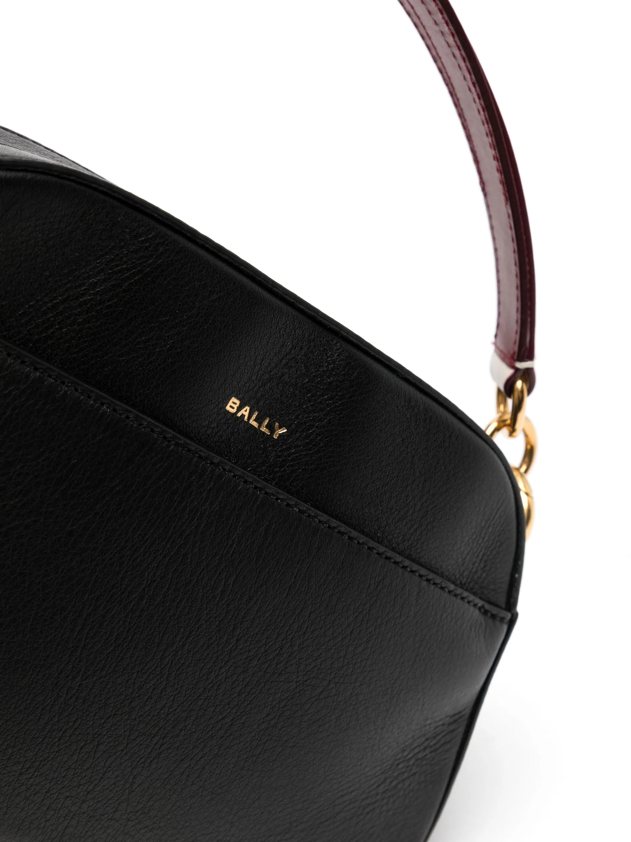 logo-print leather bag